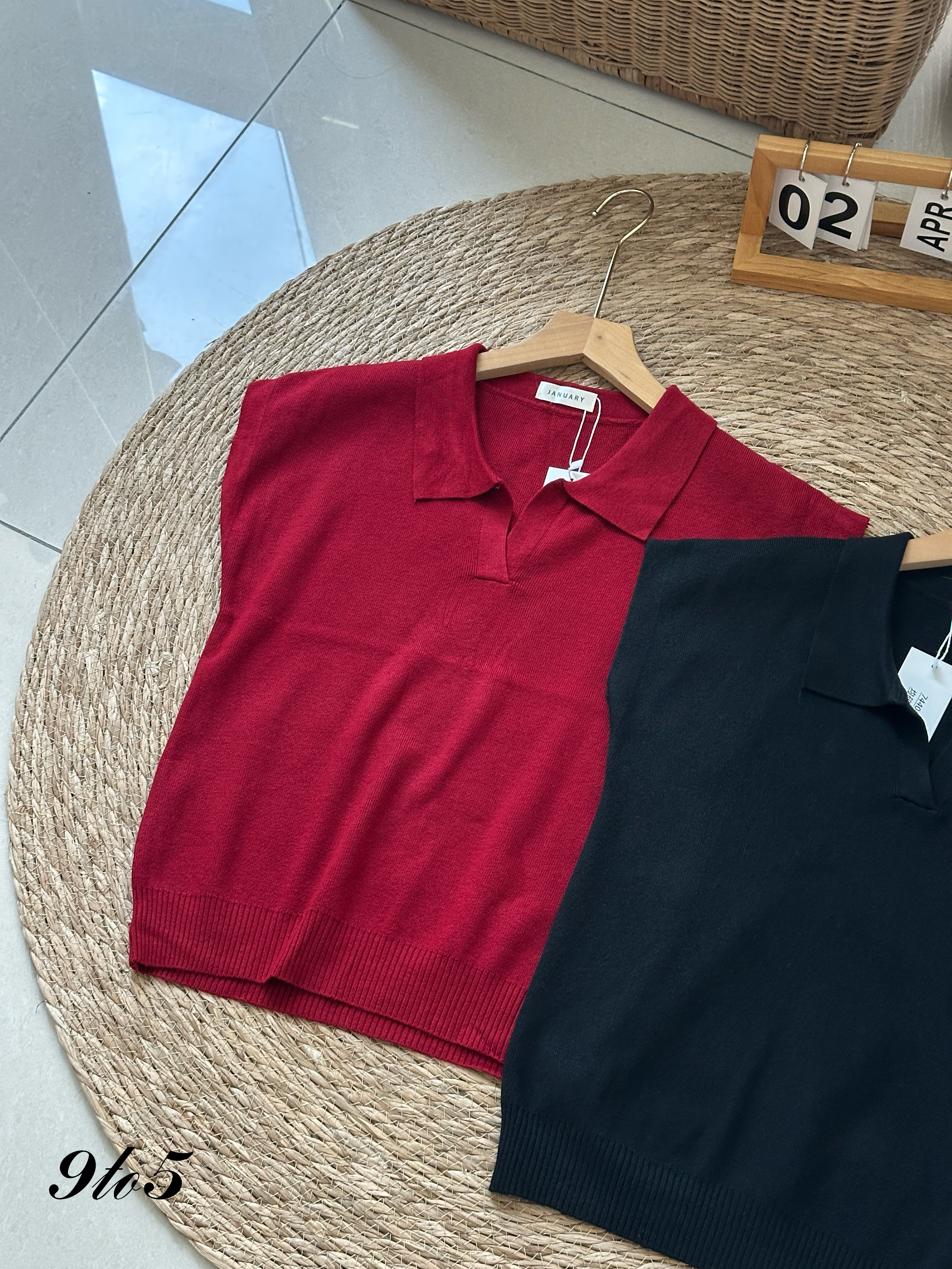 T4069 Knit Polo Tee - 4 Colors