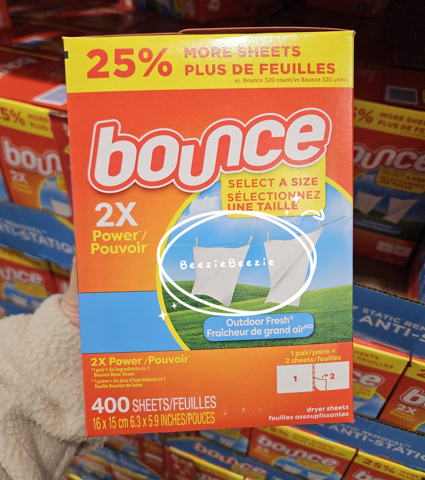 (預購 - 3月13號截單) Bounce 5合1防靜電衣物柔順紙 (200 sheet x 2 box) 