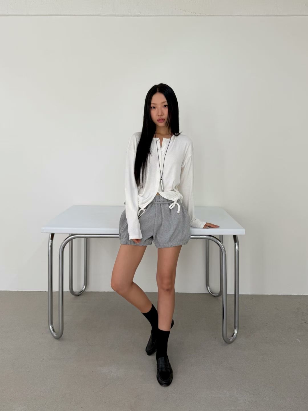 Mid-sleeve cardigan