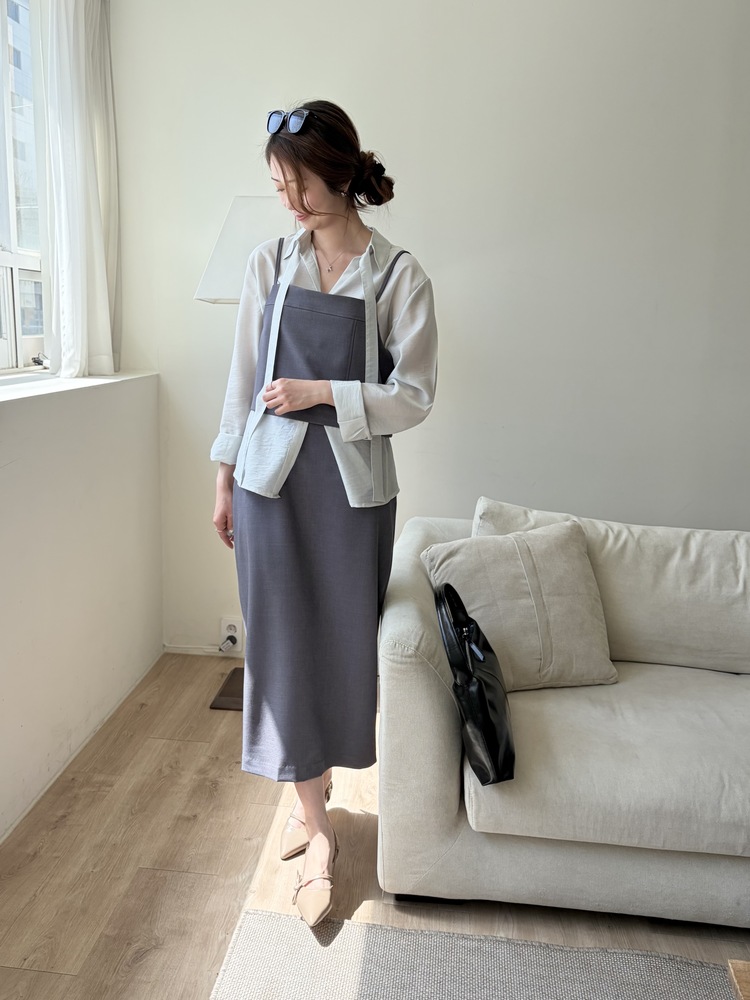 Tie Detail Sheer Blouse (Mint)