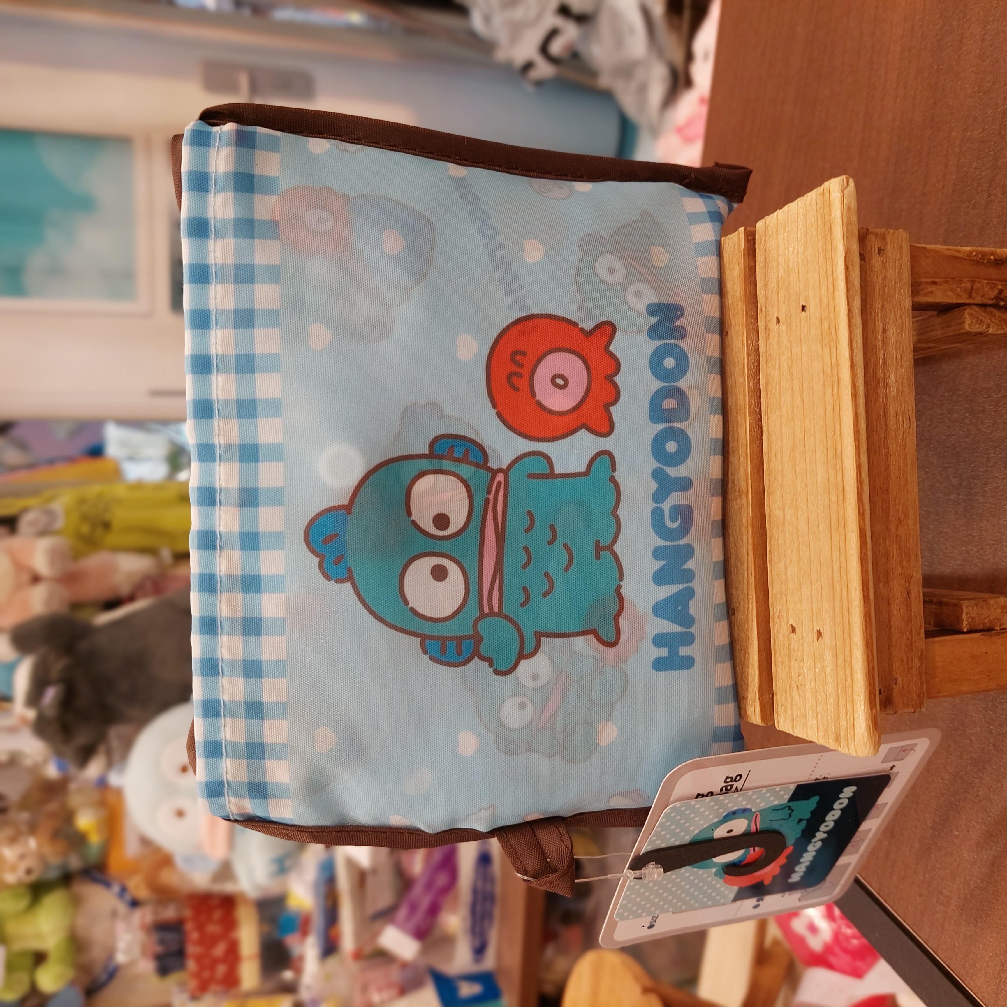 原裝日本 Sanrio Hangyodon 水怪 漢頓 收納 環保袋  Size 大 可上膊