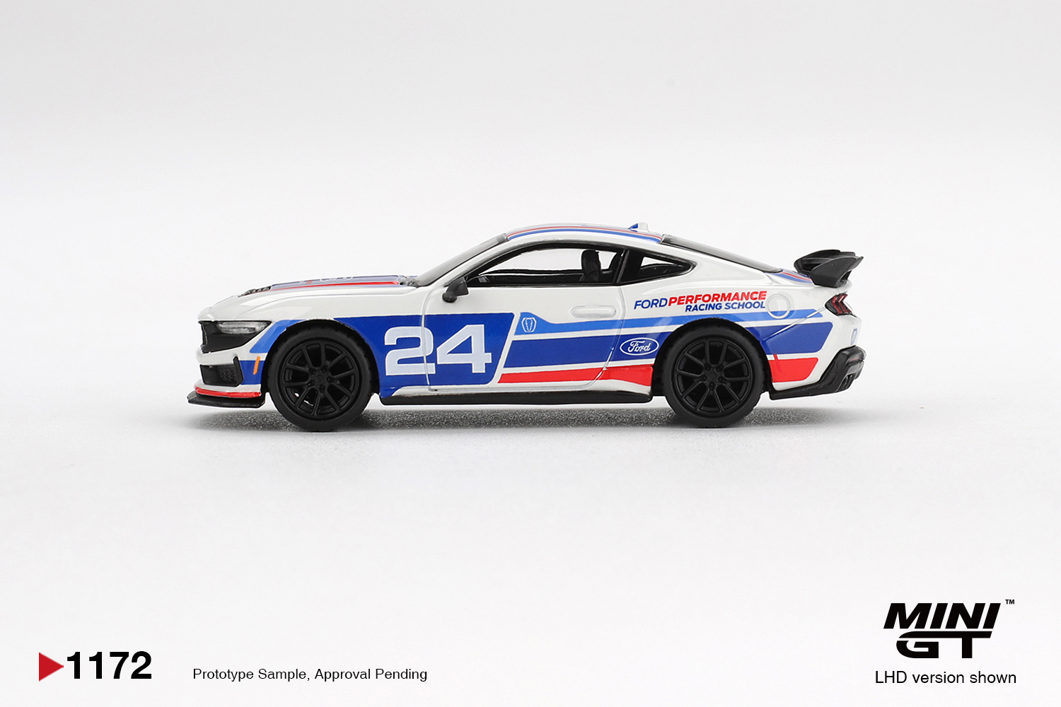 Mini GT 1/64 Ford Mustang Dark Horse #24 Ford Performance Racing School - MGT01172-BL
