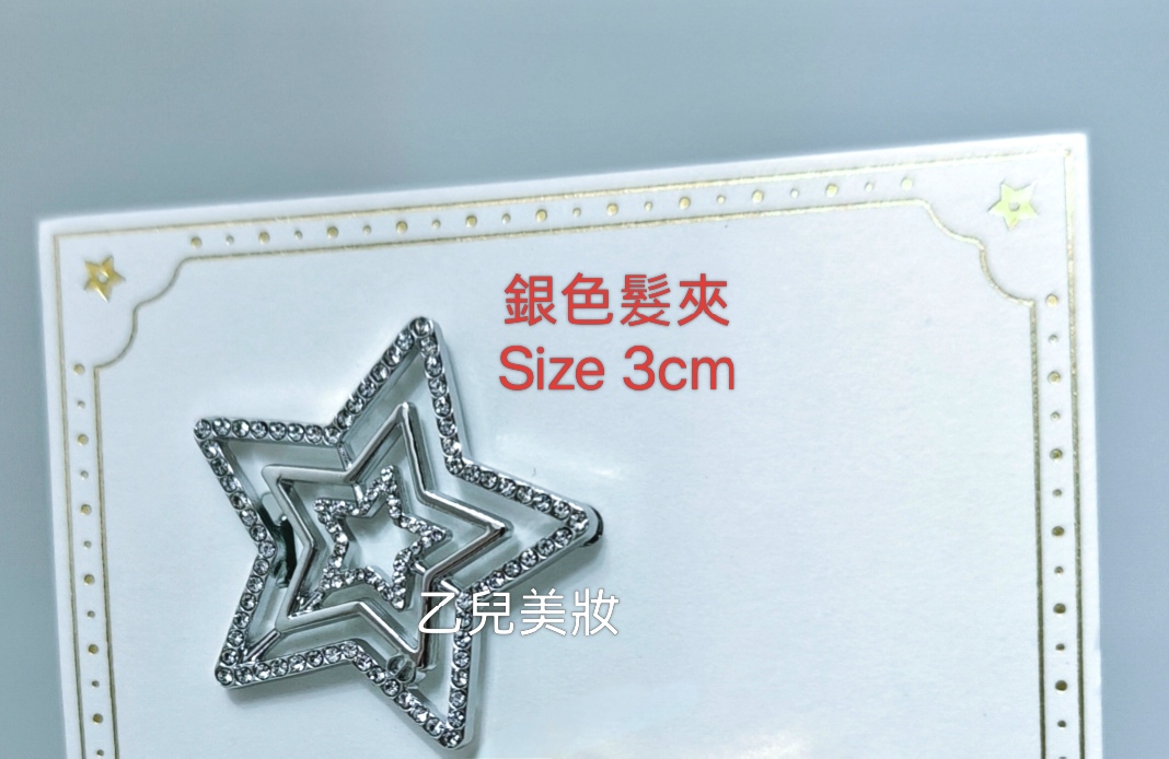 1隻 Dior 星星髮夾(  金、銀色 ) 