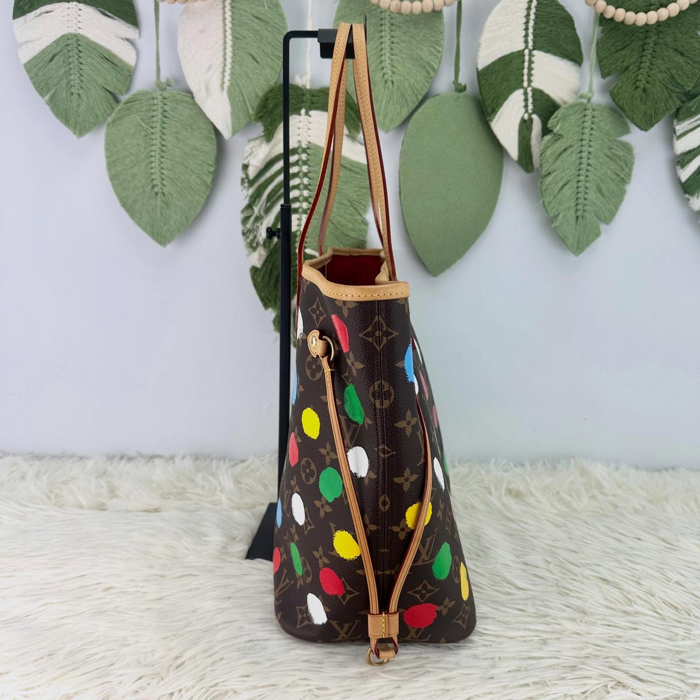 LV🤍PRE OWNED 限量款✨草間彌生聯名款NeverFull MM Size🤎