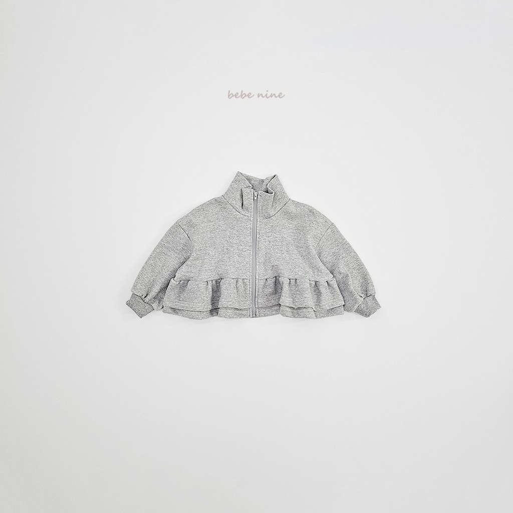 🌸預訂 韓國直送🌸🇰🇷Bebenine三色荷葉花邊下擺高領拉鍊外套