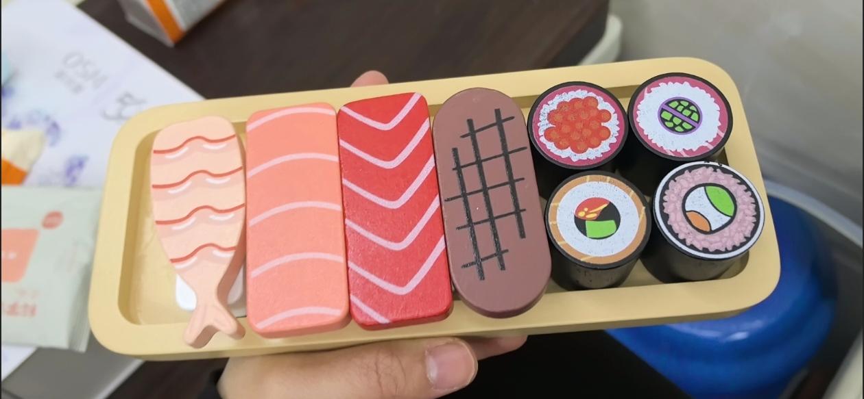 高質木質 磁石 壽司