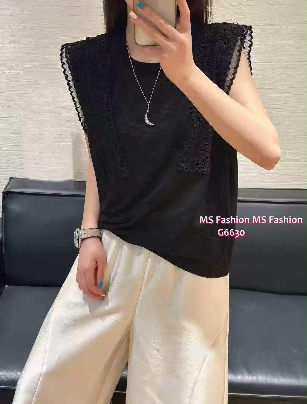 G6630 靚靚拼lace top