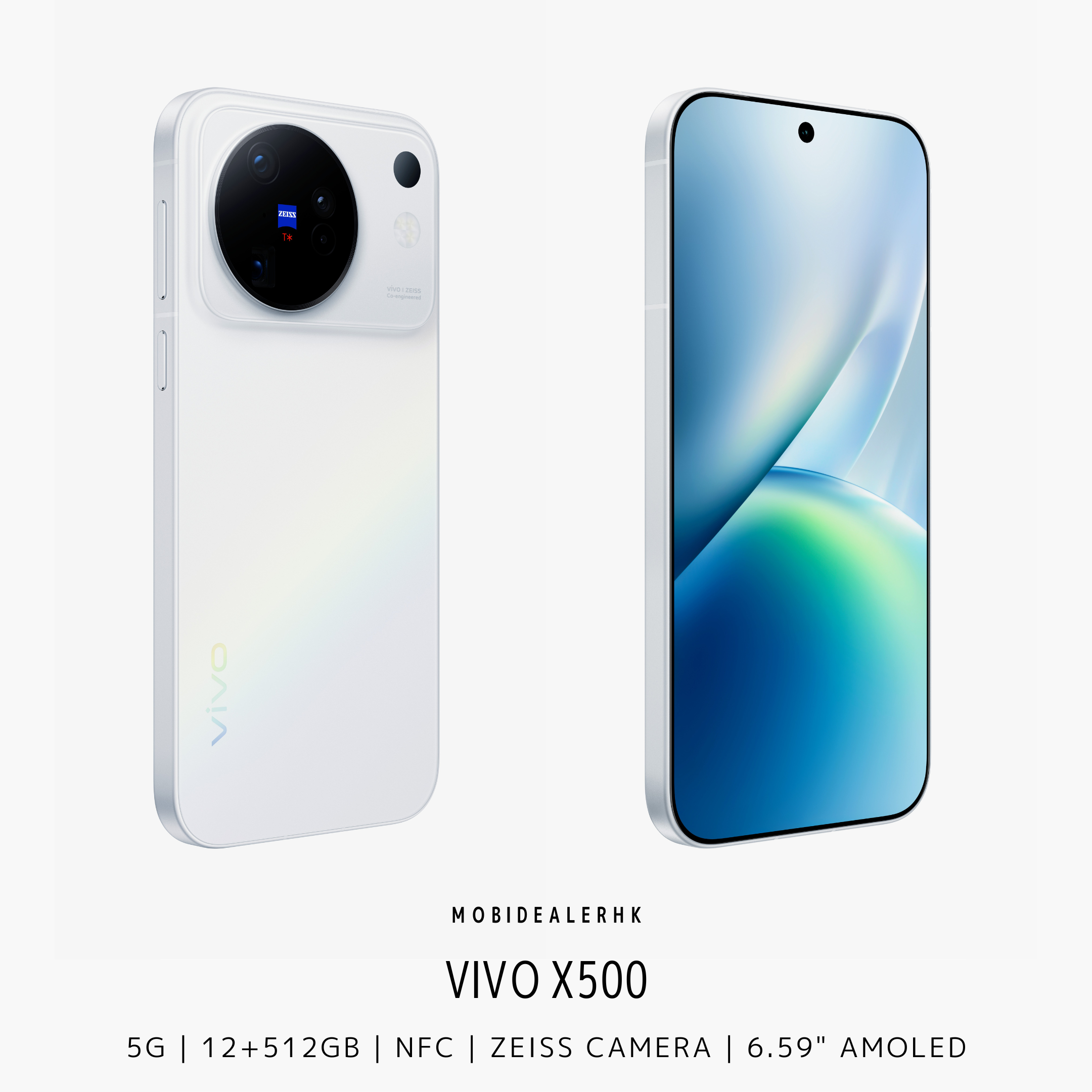 Vivo X500 | 5G | 智能手機 | 蔡司 6400 萬像素 APO 超級長焦 | 7500mAh 巨量電池 | IP68/IP69 雙防護 | 天璣 9600M