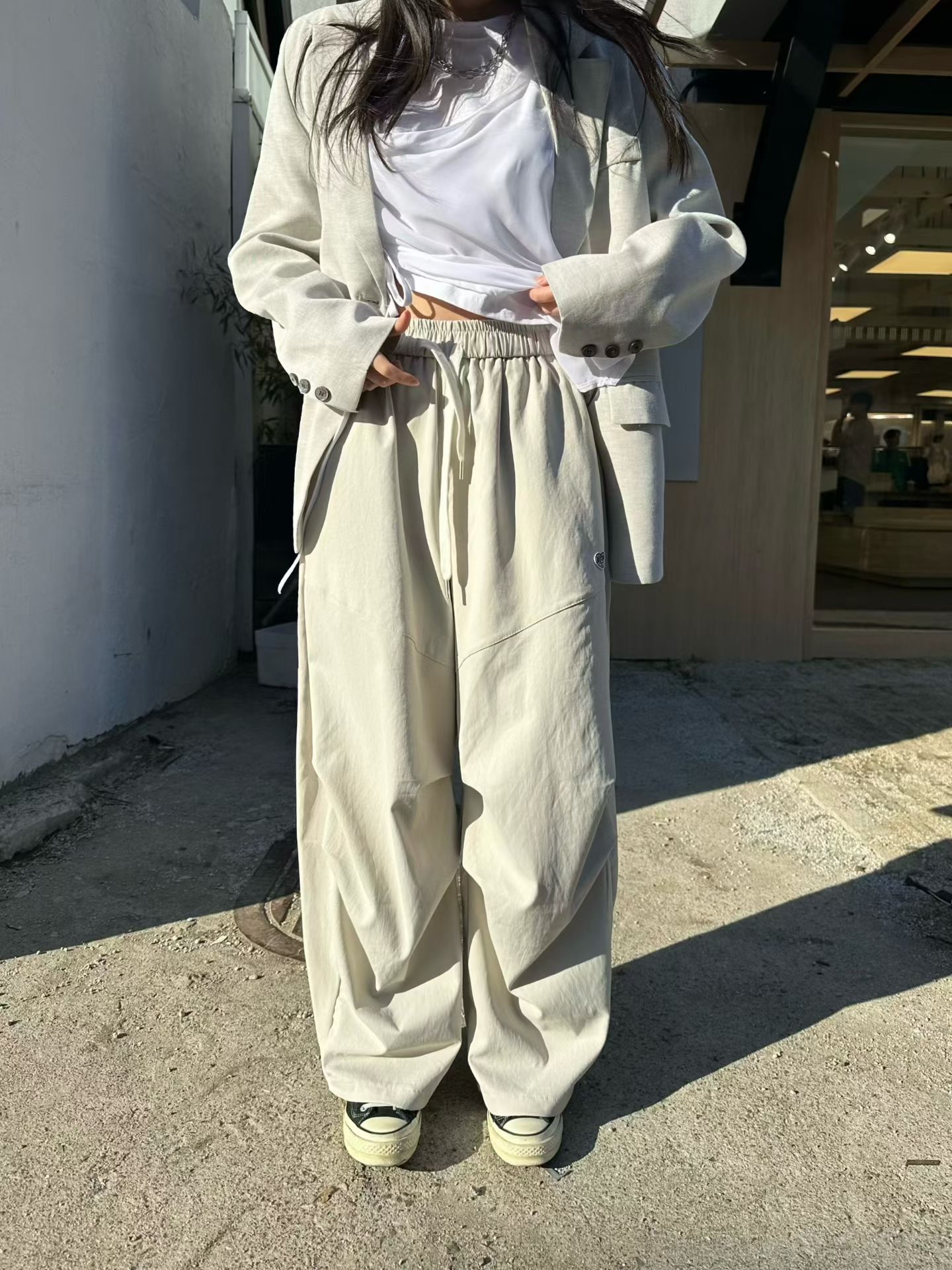 高質混紡棉休閒褲