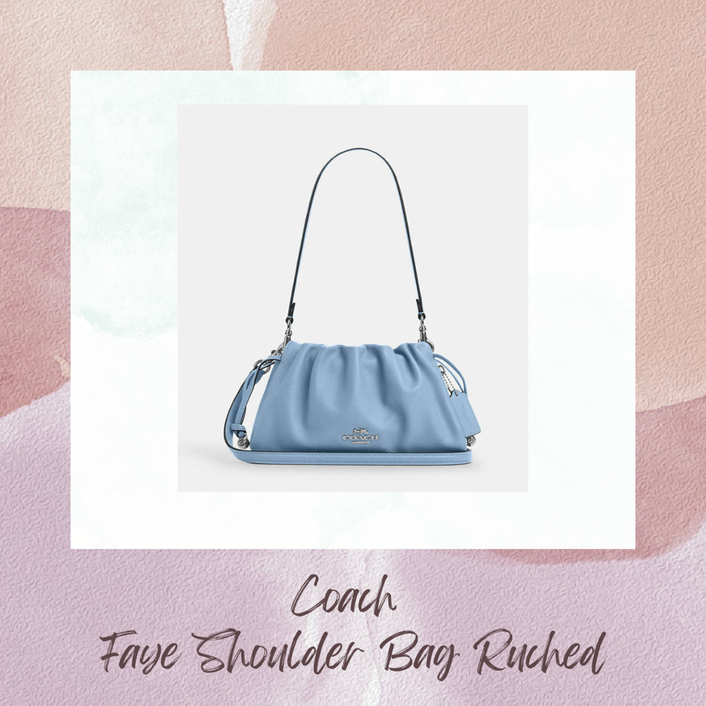 Coach Faye Shoulder Bag Ruched (CV529)