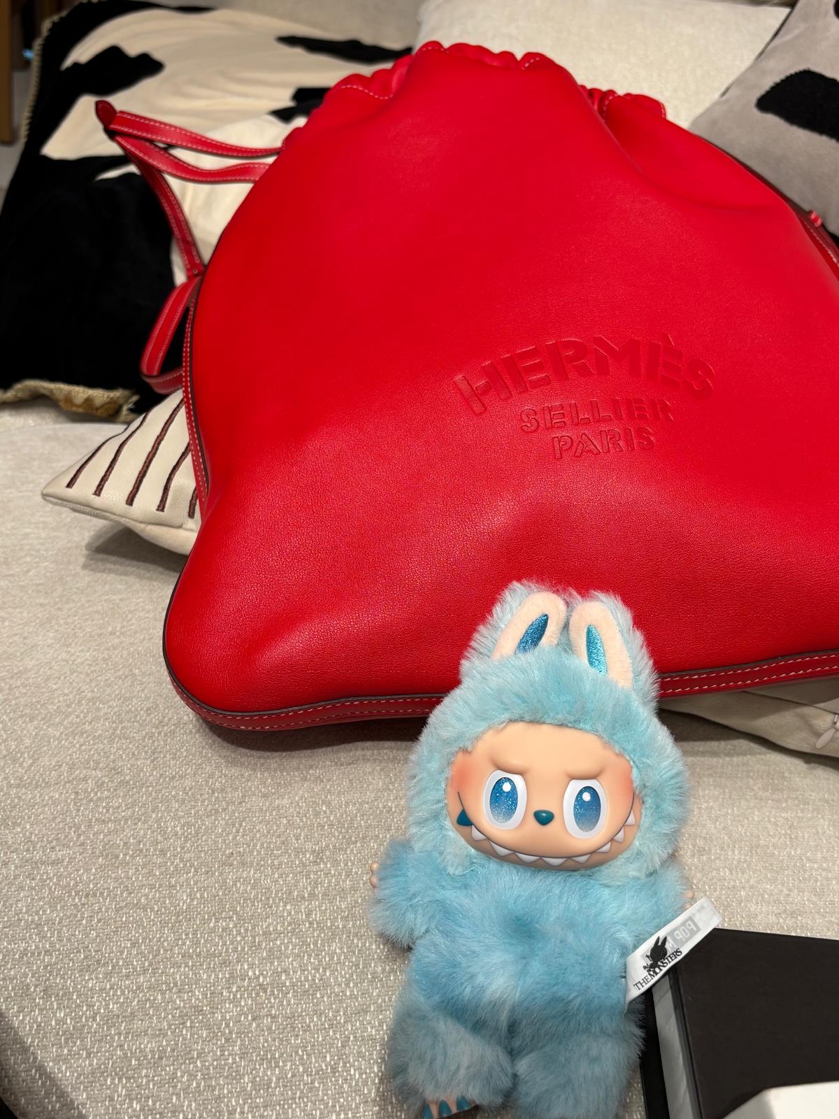 Hermes bridado backpack calfskin  100%Authentic,99%new✅dust bag