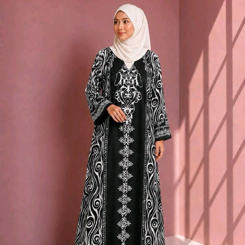 ARABIAN Premium Satin - Black White