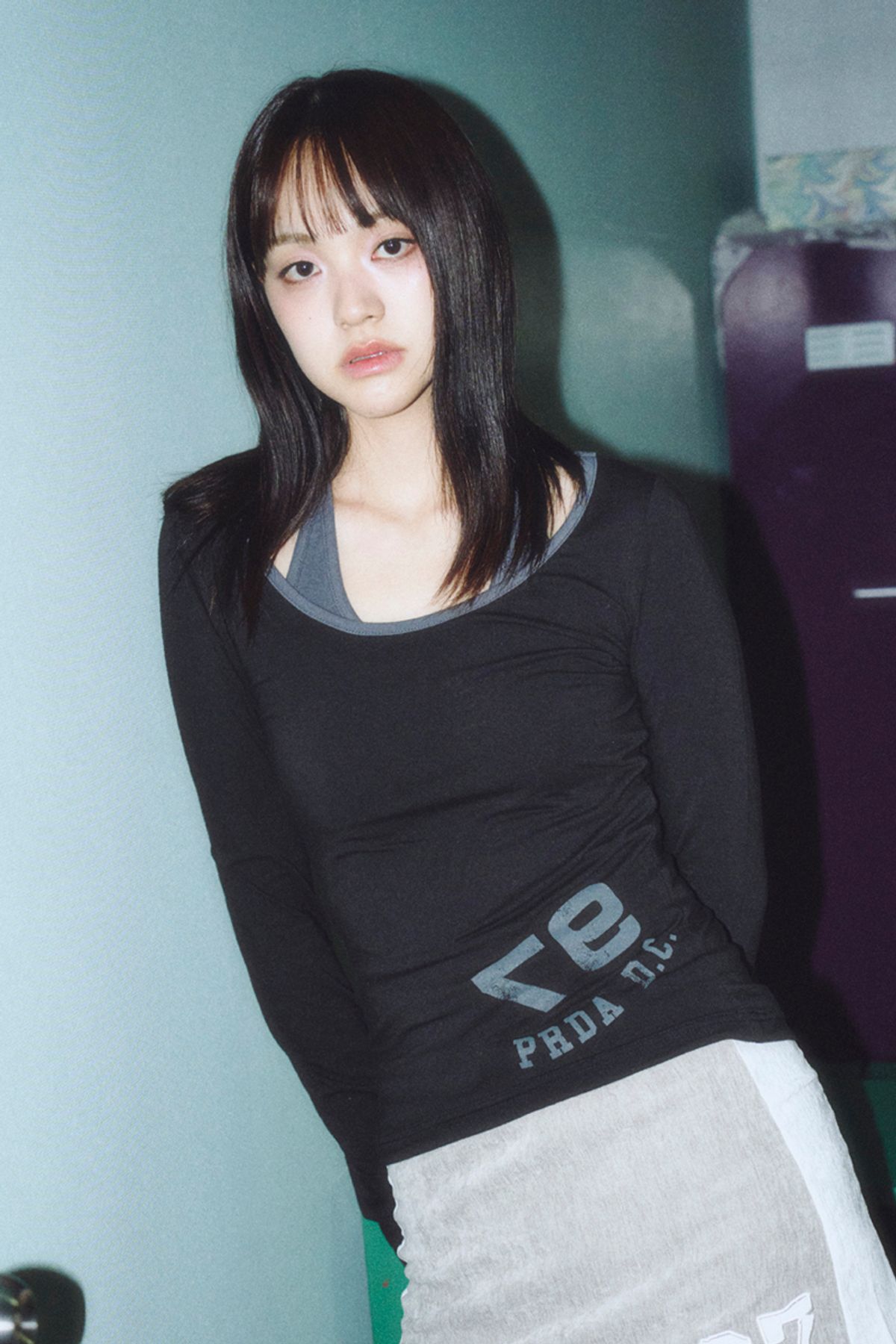 🇰🇷訂購｜PRENDA｜97 PDC LOGO LAYERED LONG SLEEVE 3色 