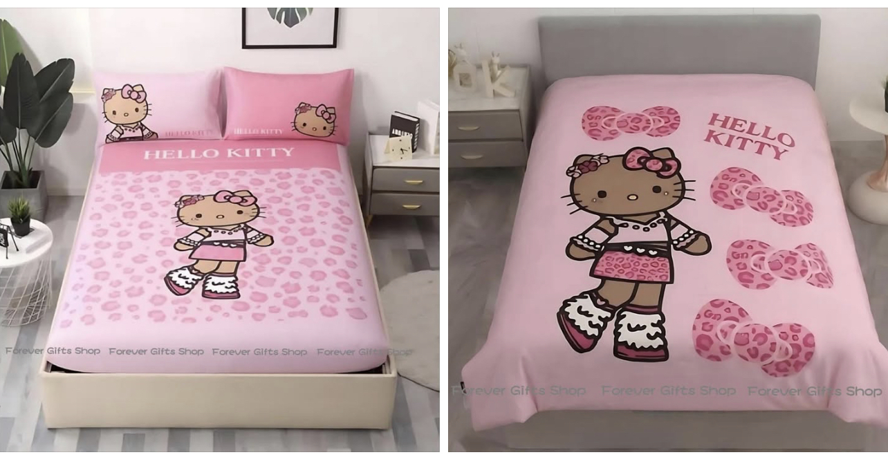 （約6月尾到貨）🇹🇼台灣超商限定 限量長腿Kitty 雙人床上用品糸列💕