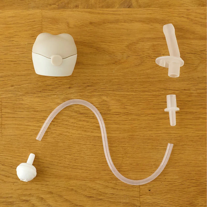 EdisonMama Animarl Straw 塑膠瓶吸管 (350~500ml專用) - 粉紅色 / 粉綠色 平行進口