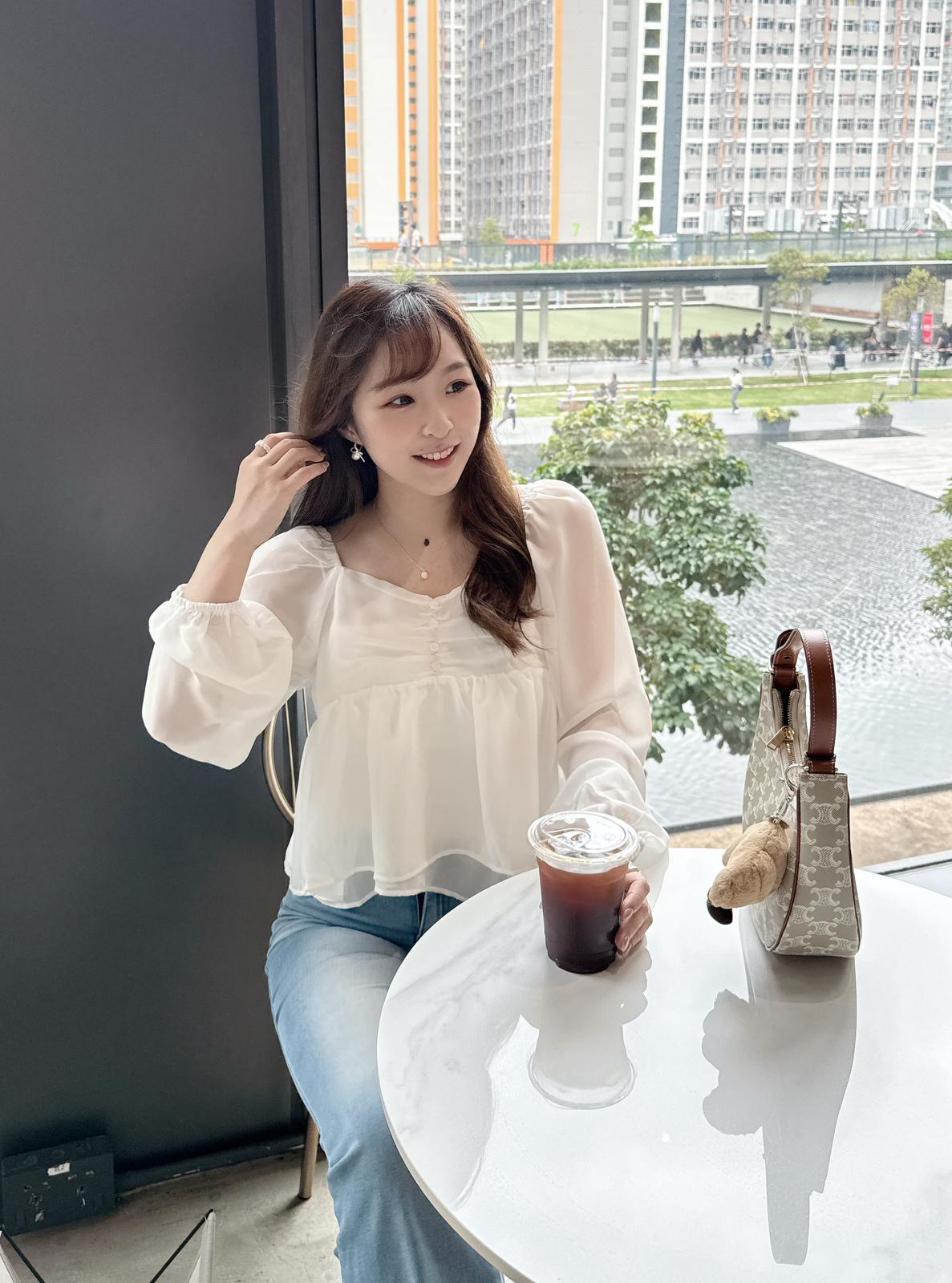 【上班/休閒】溫柔仙感雙層雪紡上衣