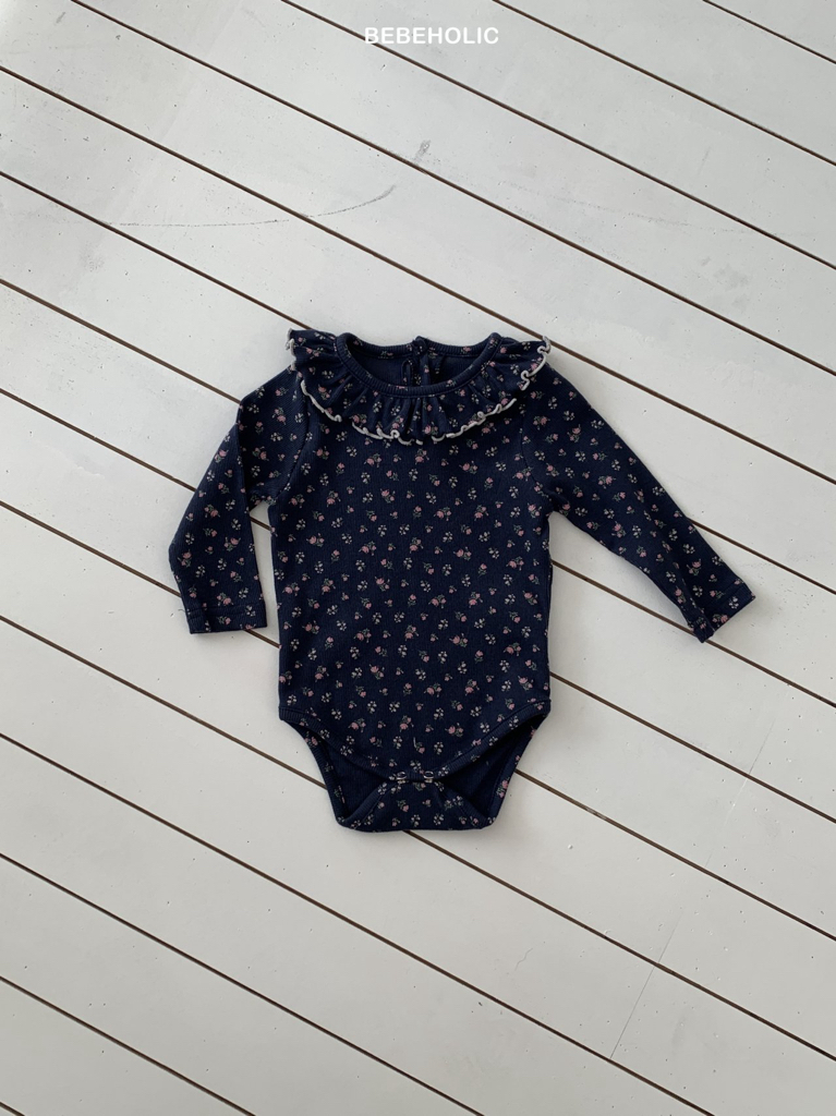 🌸預訂 韓國直送🌸🇰🇷BEBEHOLIC三色碎花荷葉領長袖包屁衣