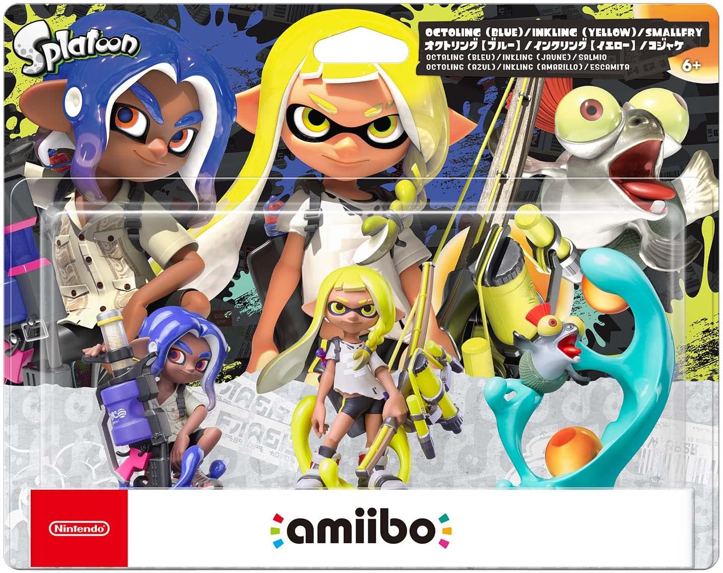 [現貨][amiibo] 三件裝(章魚圈【藍色】/魷魚族【黃色】/小鮭魚)(斯普拉遁系列) 