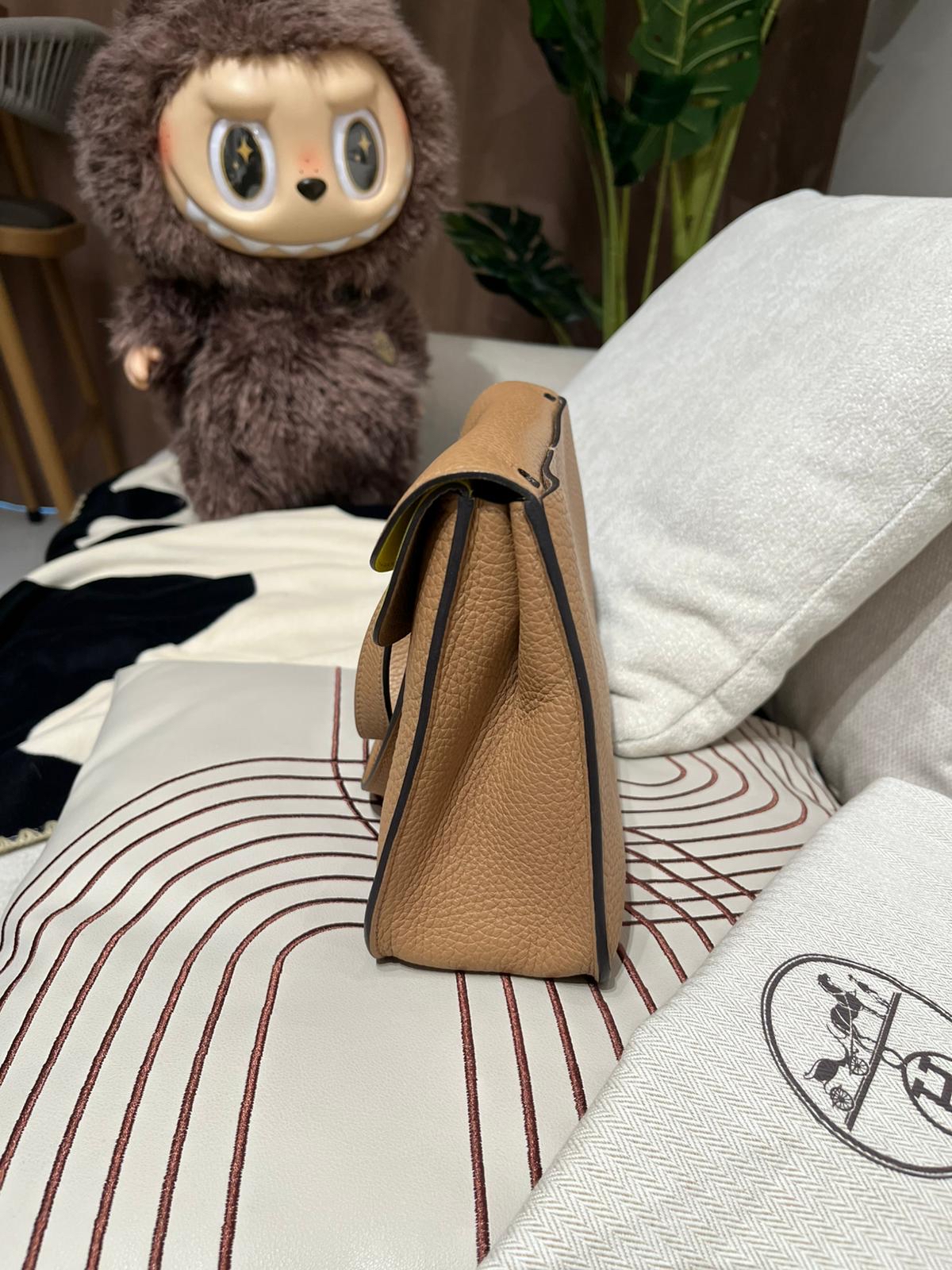 Hermes Halzan 25 Stamp U 餅乾色 100%Authentic, 95%New✅收據✅Dust bag