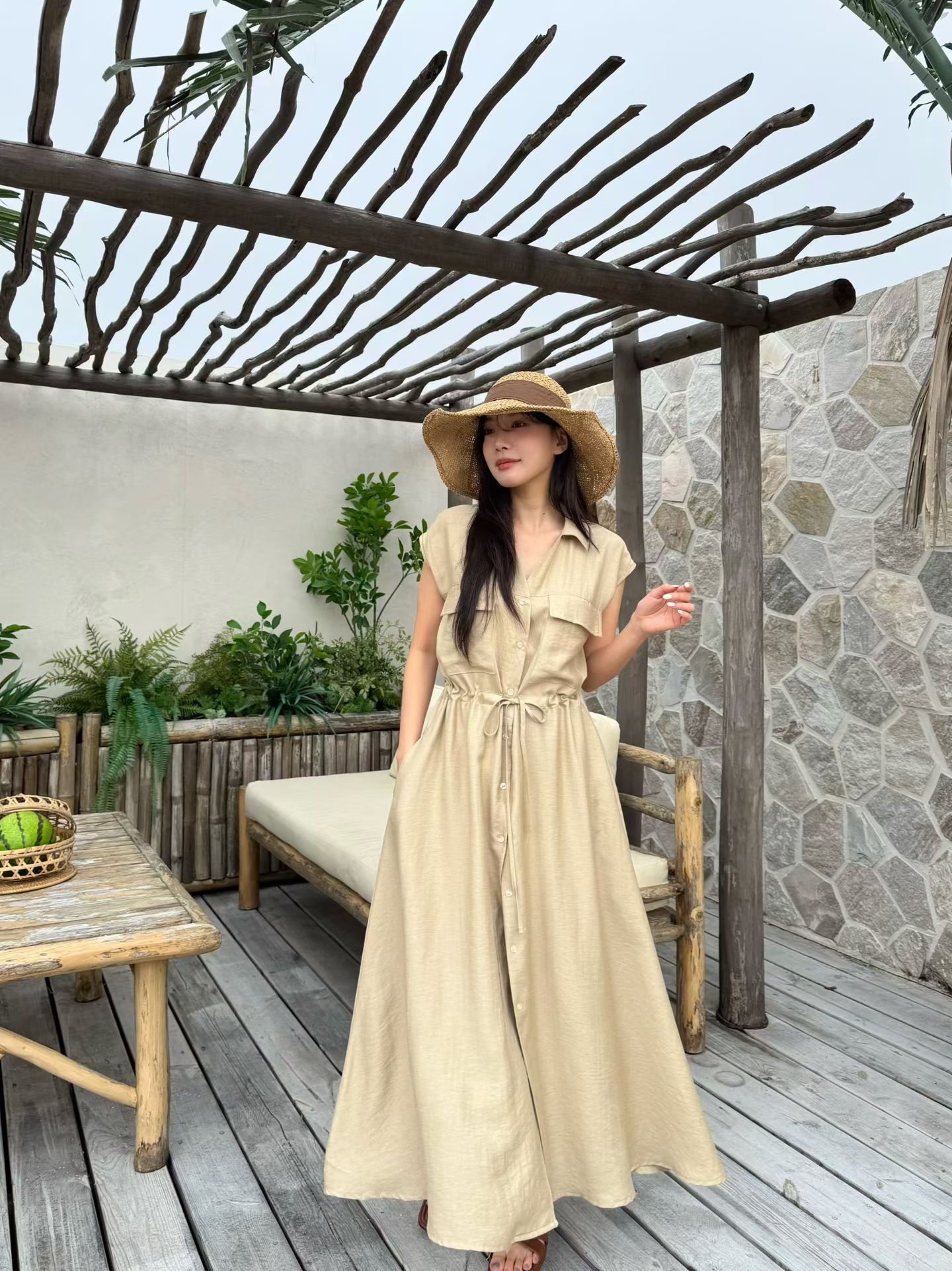 M12 束腰開叉連身裙