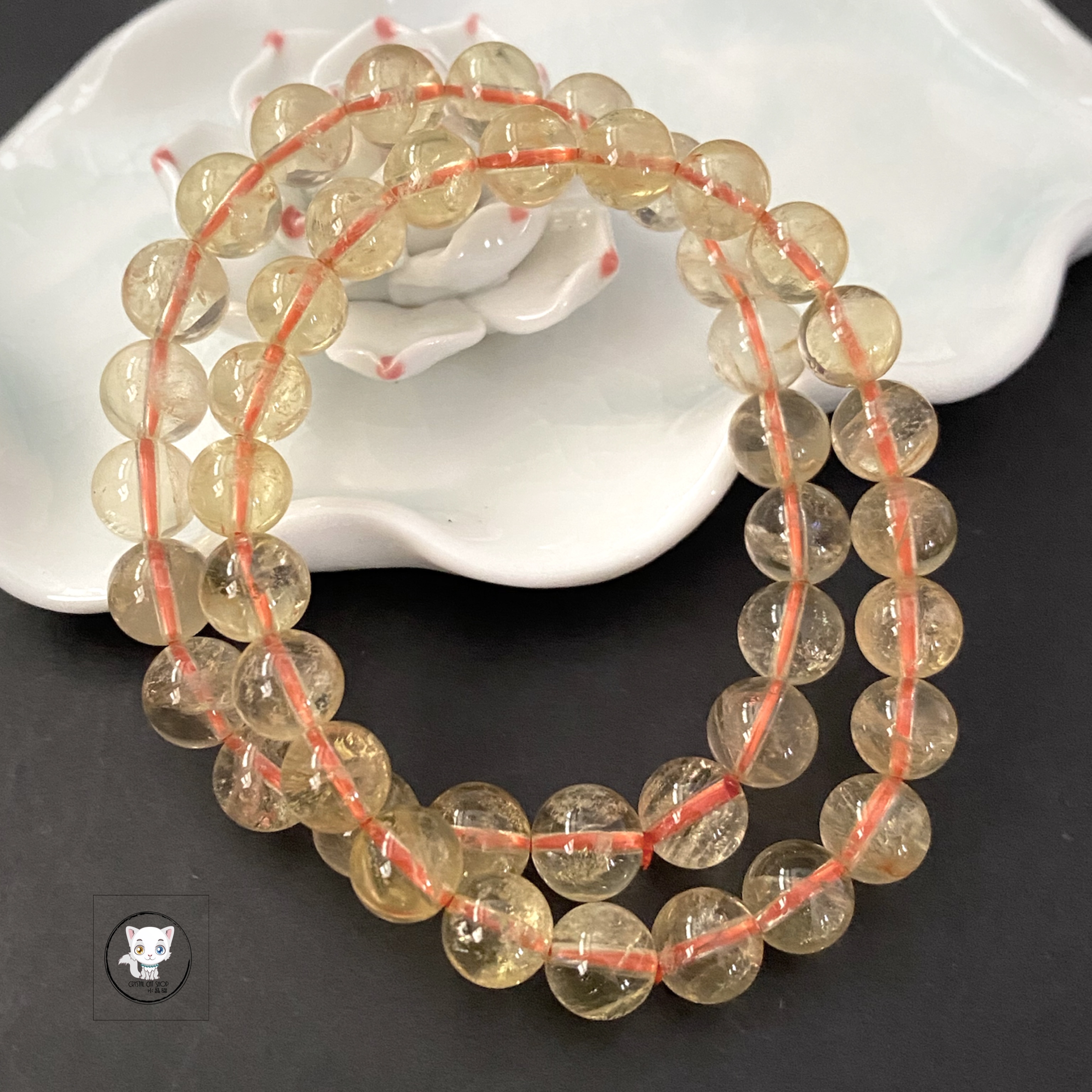 巴西黃水晶手鏈 8mm+