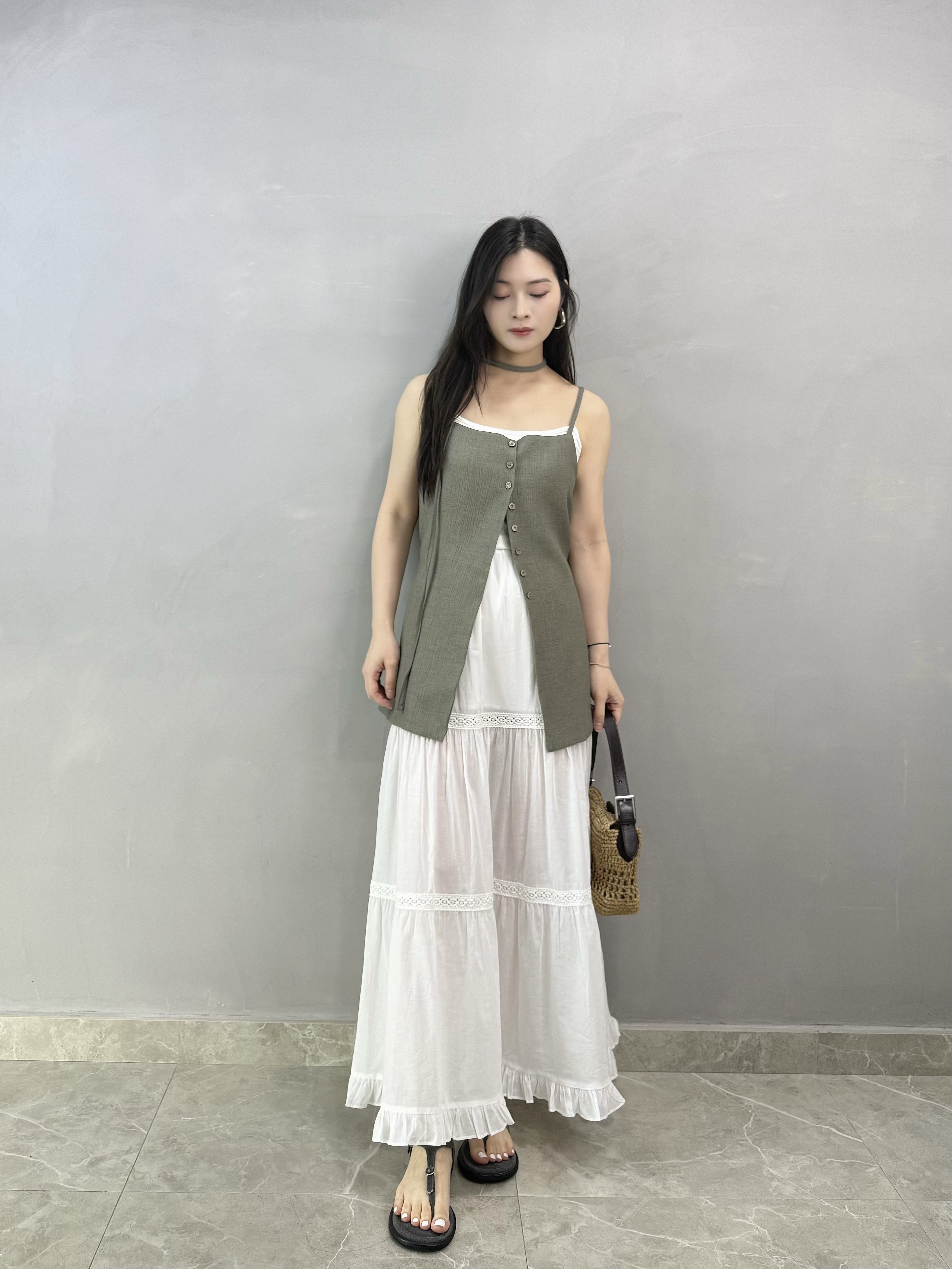 Q62 壓紋扣鈕吊帶