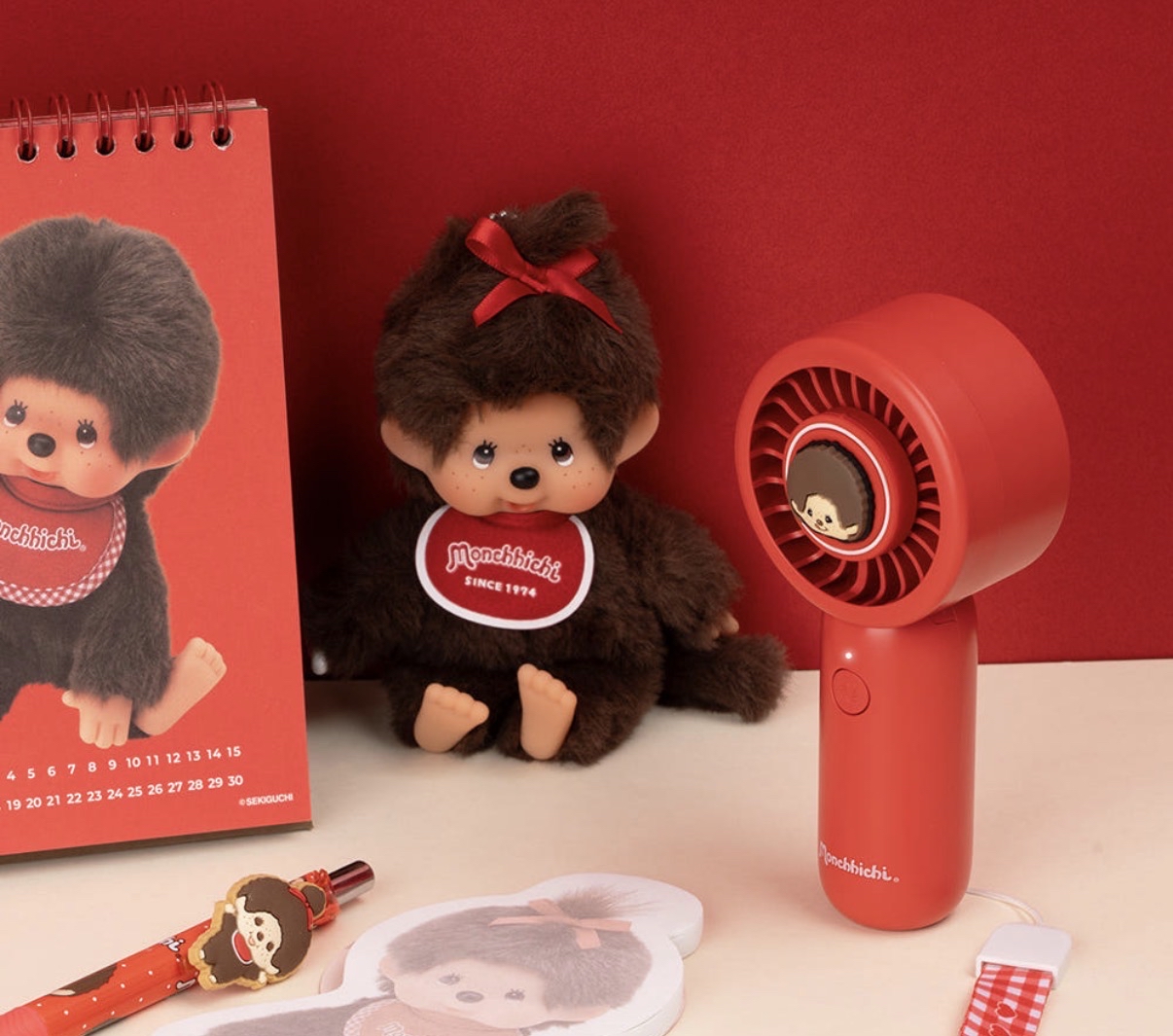 Monchhichi 手持迷你風扇