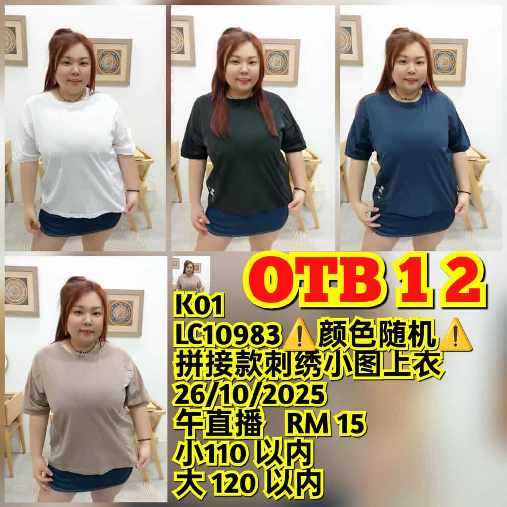 OTB12 LC10983 拼接款刺绣小图上衣（颜色随机⚠️）