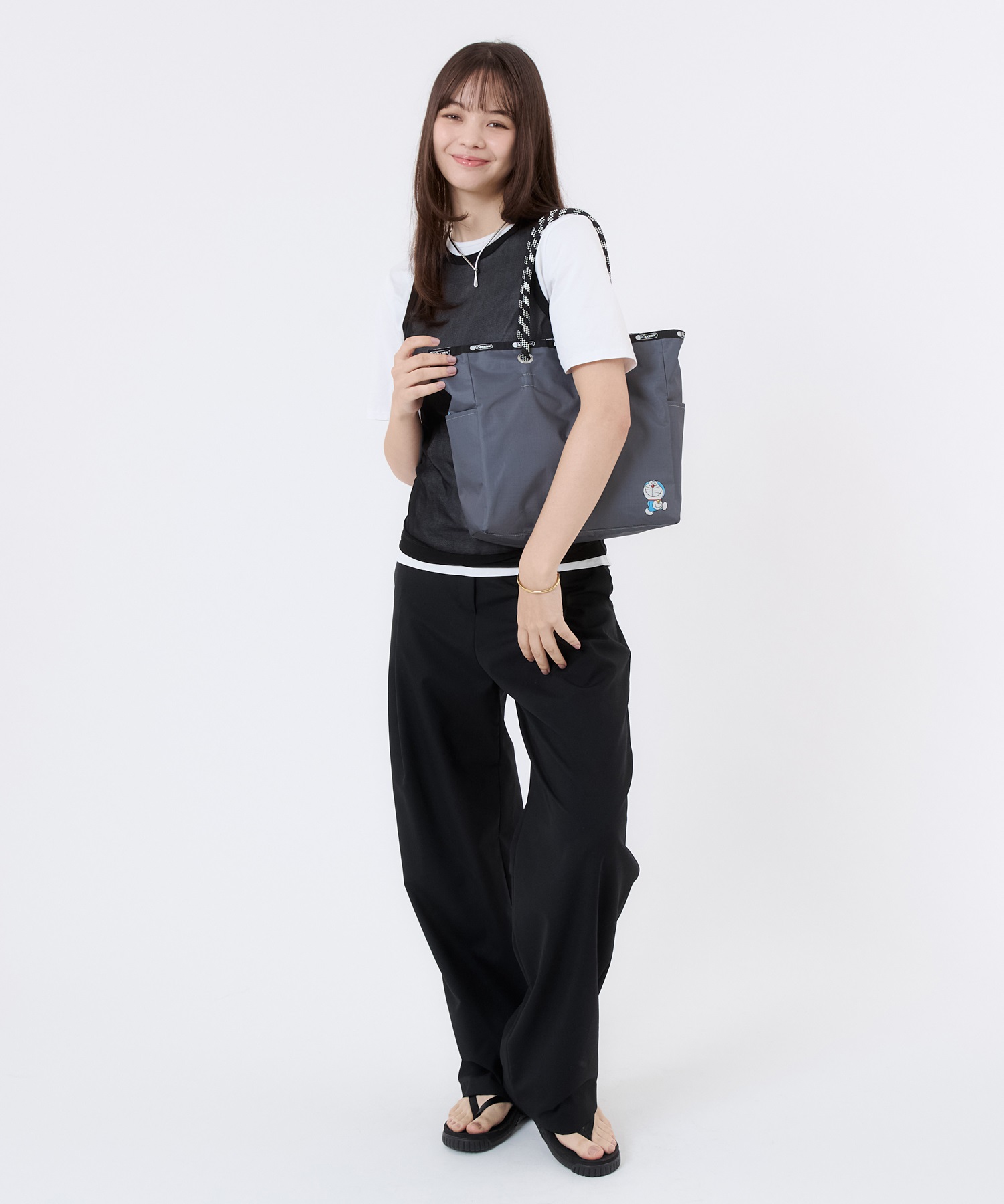 [訂購] [日本直送] 💙 LeSportsac「DORAEMON ML 2 WAY TOTE」 📏 尺寸/內容：高約30cm｜闊約29cm｜厚約11cm｜闊約35cm {TF260814}