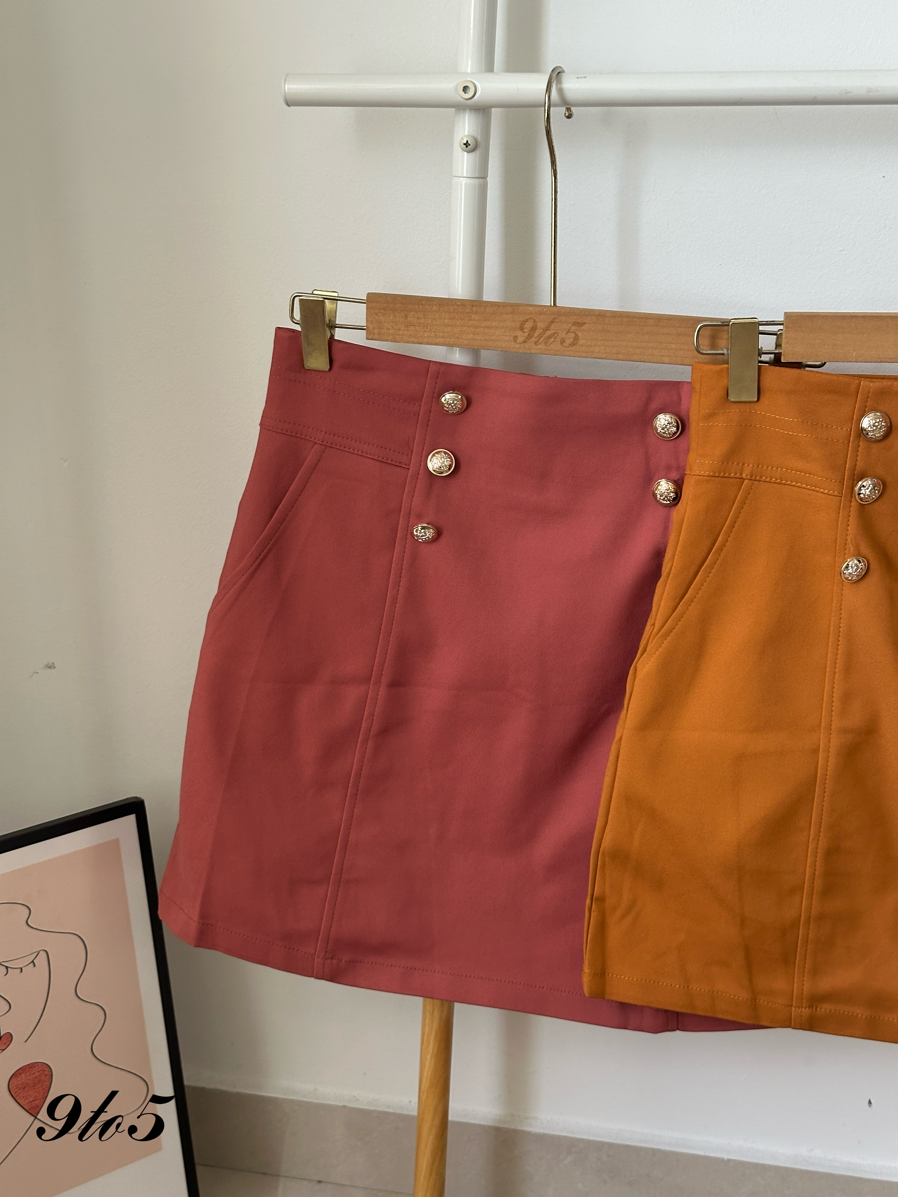 S1836 A Line Short Skirt - 4 Colors 