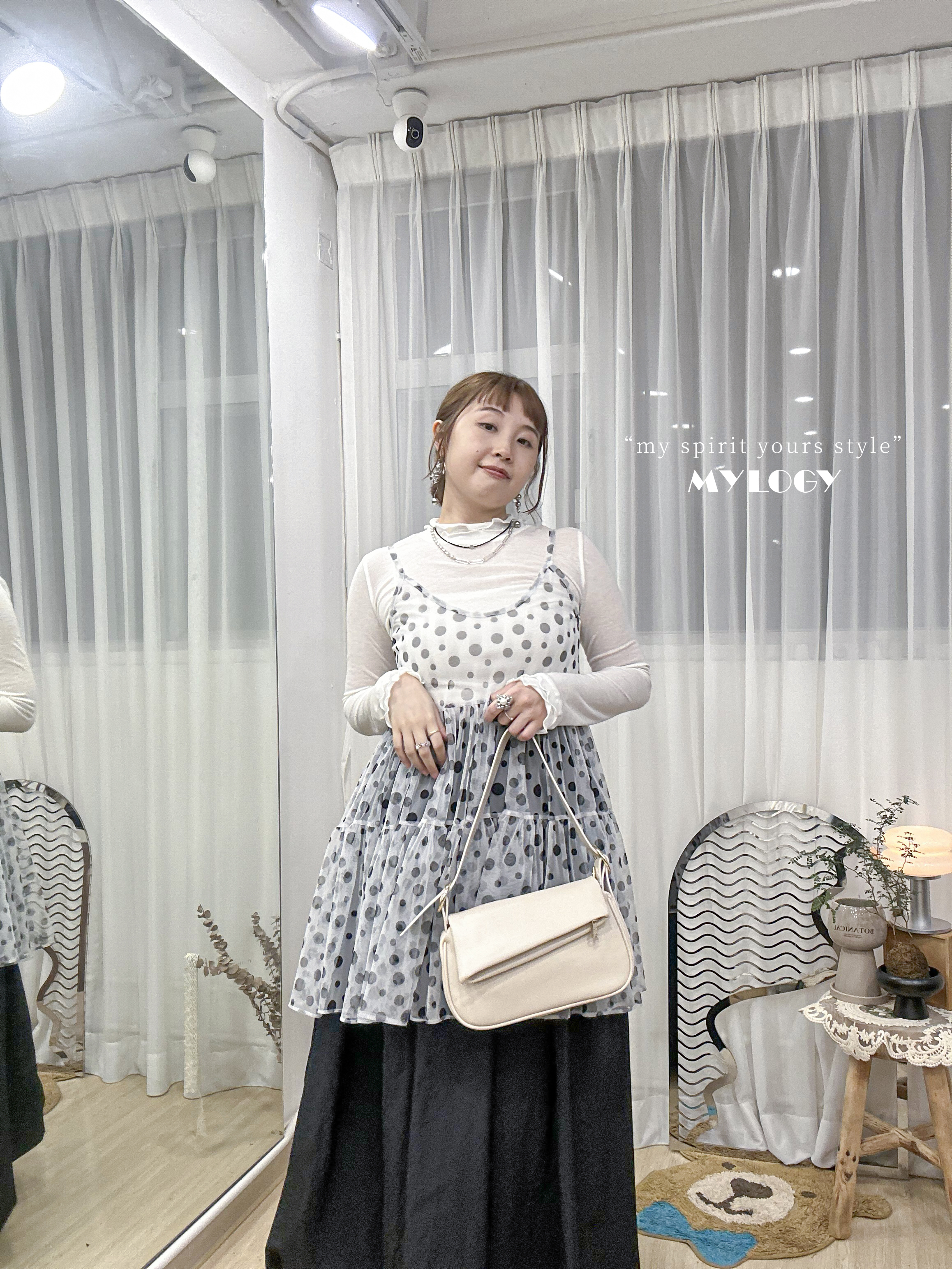 Sun Shine 活力感～波點外搭連身裙 BY0002