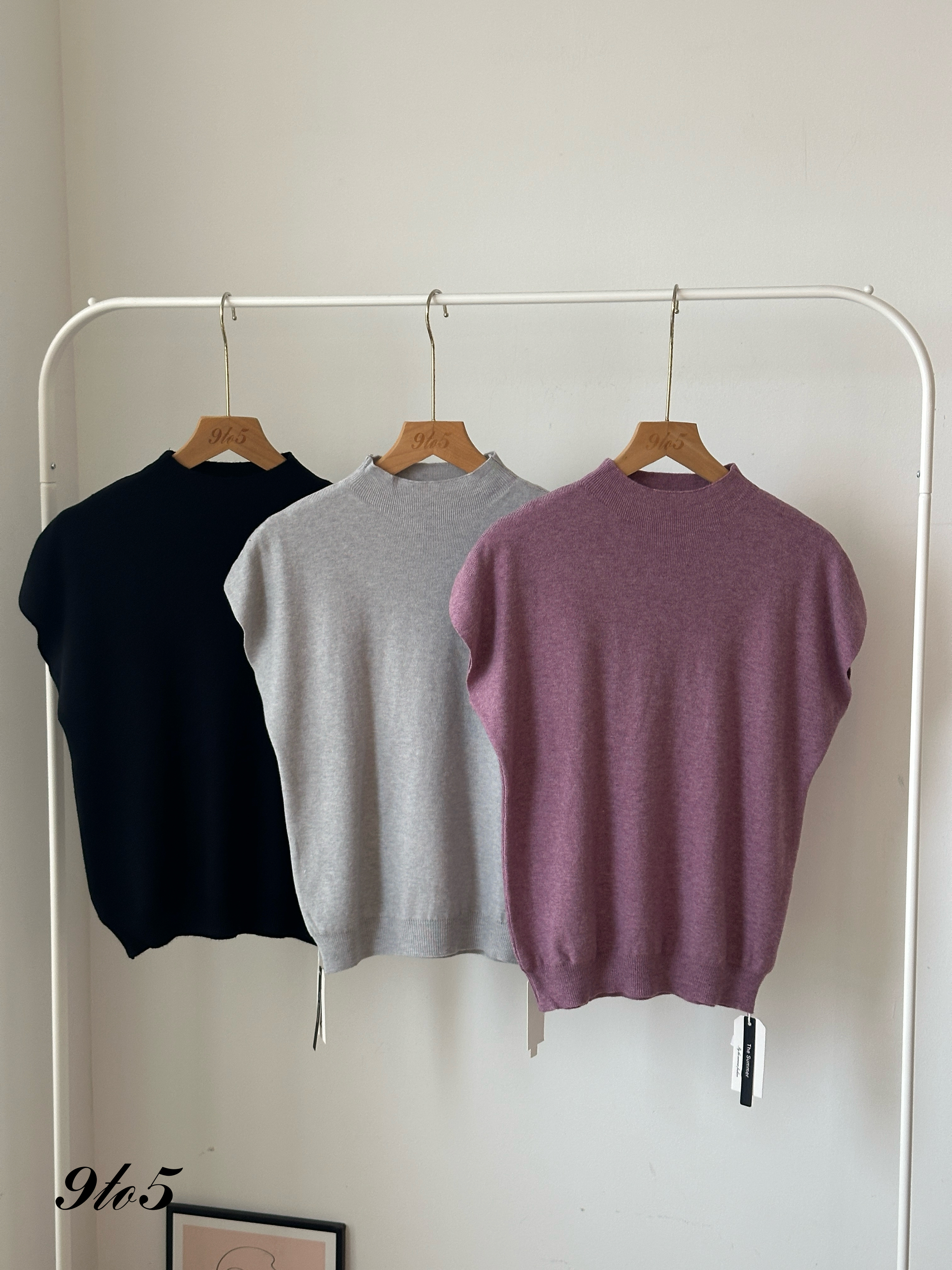 T4139 Mock Neck Knit Top - 6 Colors 