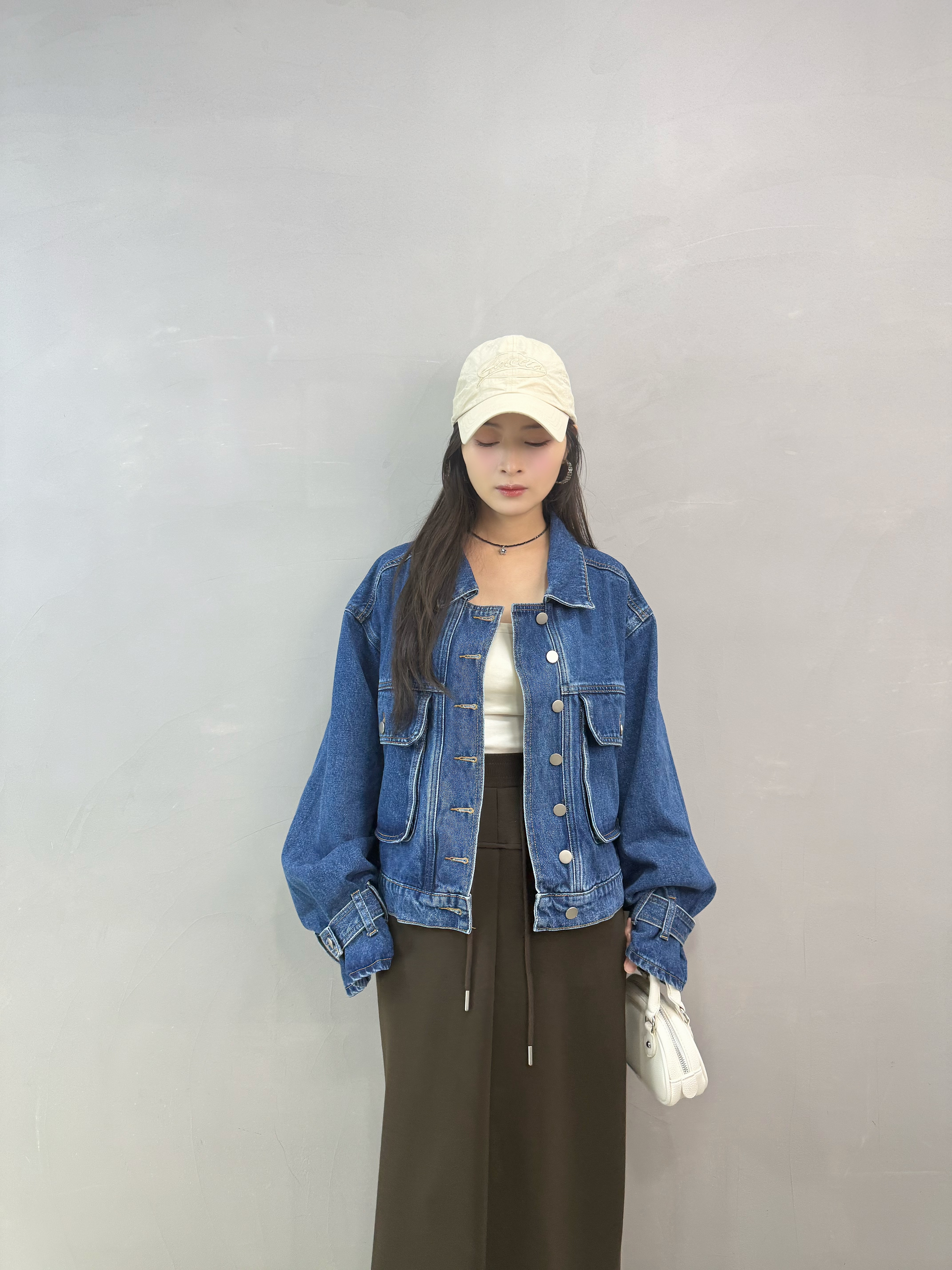 D14 束袖牛仔褸