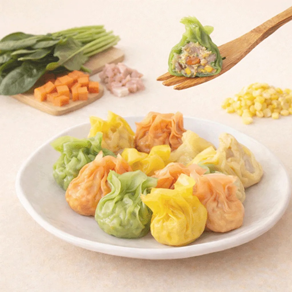 【童心好食館】寶寶彩色餛飩-菠菜玉米紅蘿蔔鮮肉｜微調味｜1Y+