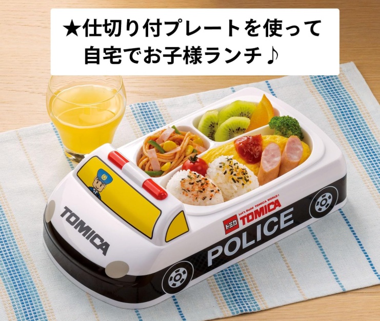 日本直送  Tomica 警車立體兒童餐盤 / 兒童食物盤 / 兒童餐必備  
