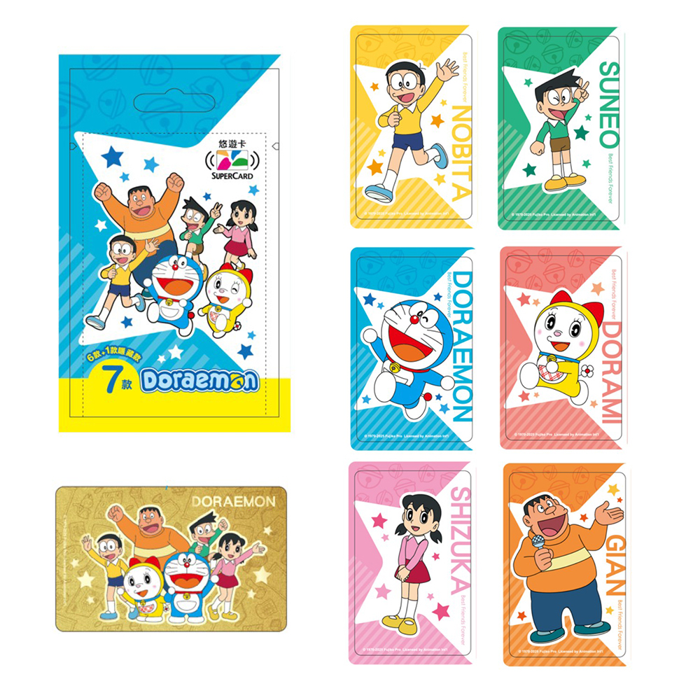 [新款訂購] 多啦A夢悠遊卡（閃亮 迷彩 金字)