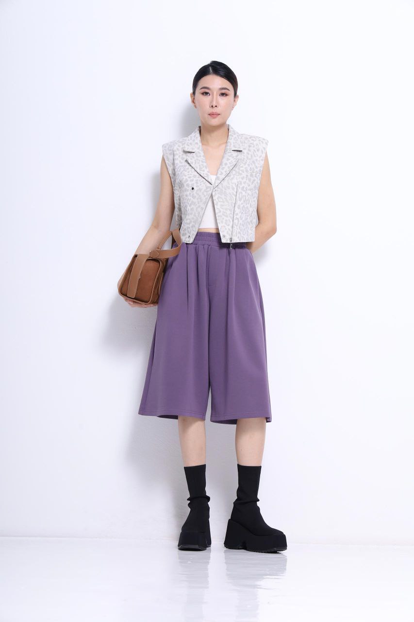 褶皱宽脚裤 1602