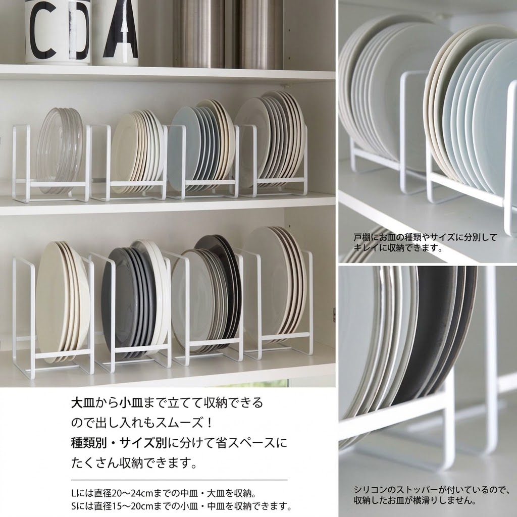 🔥🔥【日本直送《TOWER》立式餐碟收納架】S