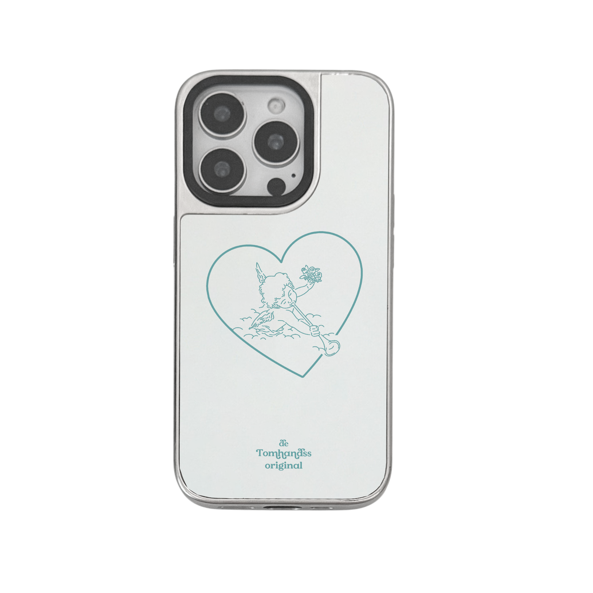【Cupid's Love (Mint)】銀框鏡面MagSafe iPhone Case