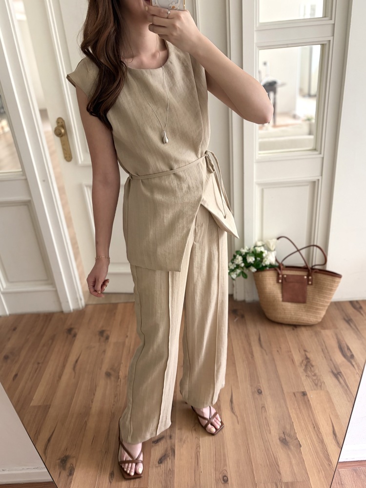 The Fine Linen Summer Set (Beige)