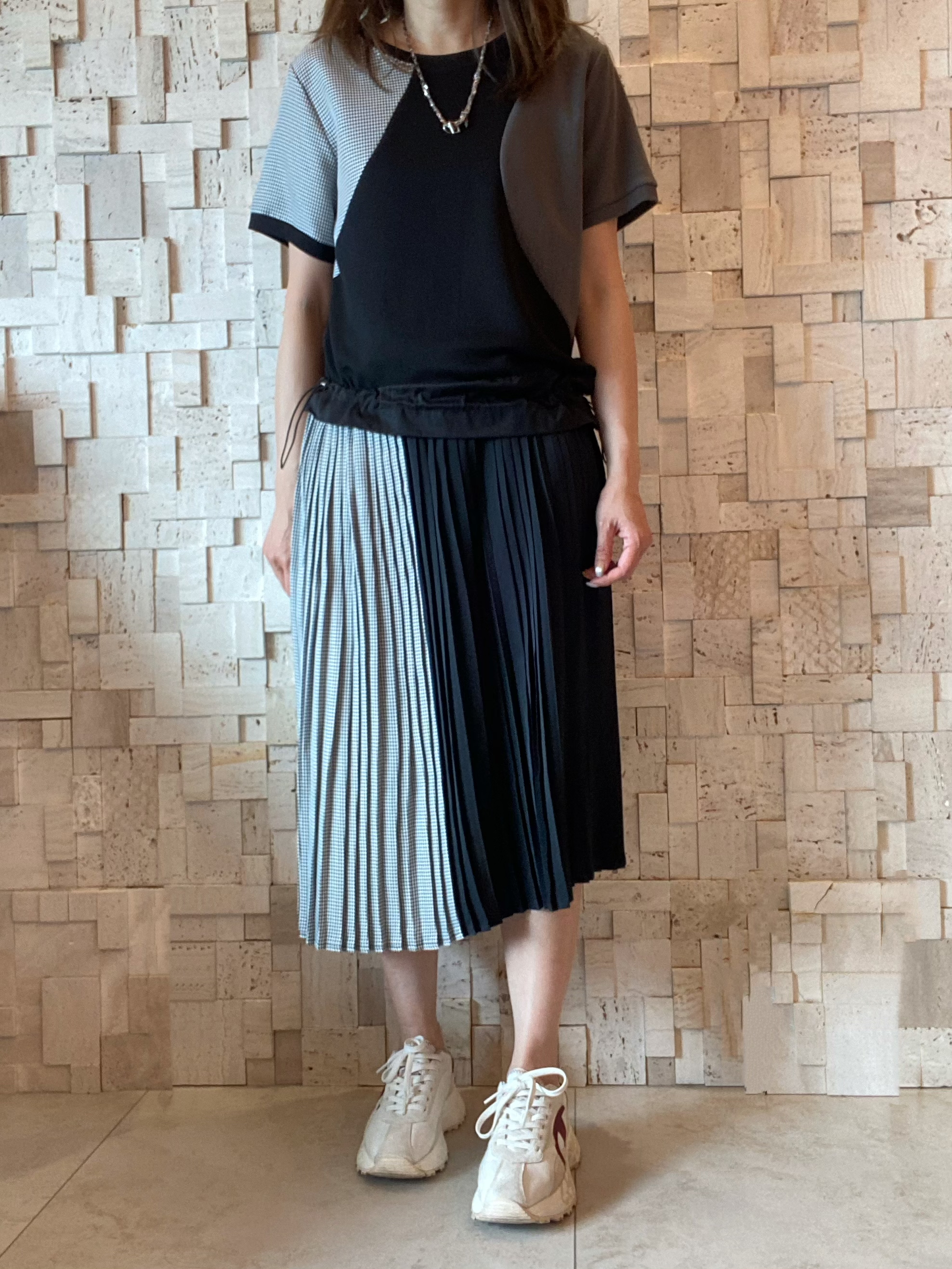 S00354 幾何撞色拼布Op 🔥