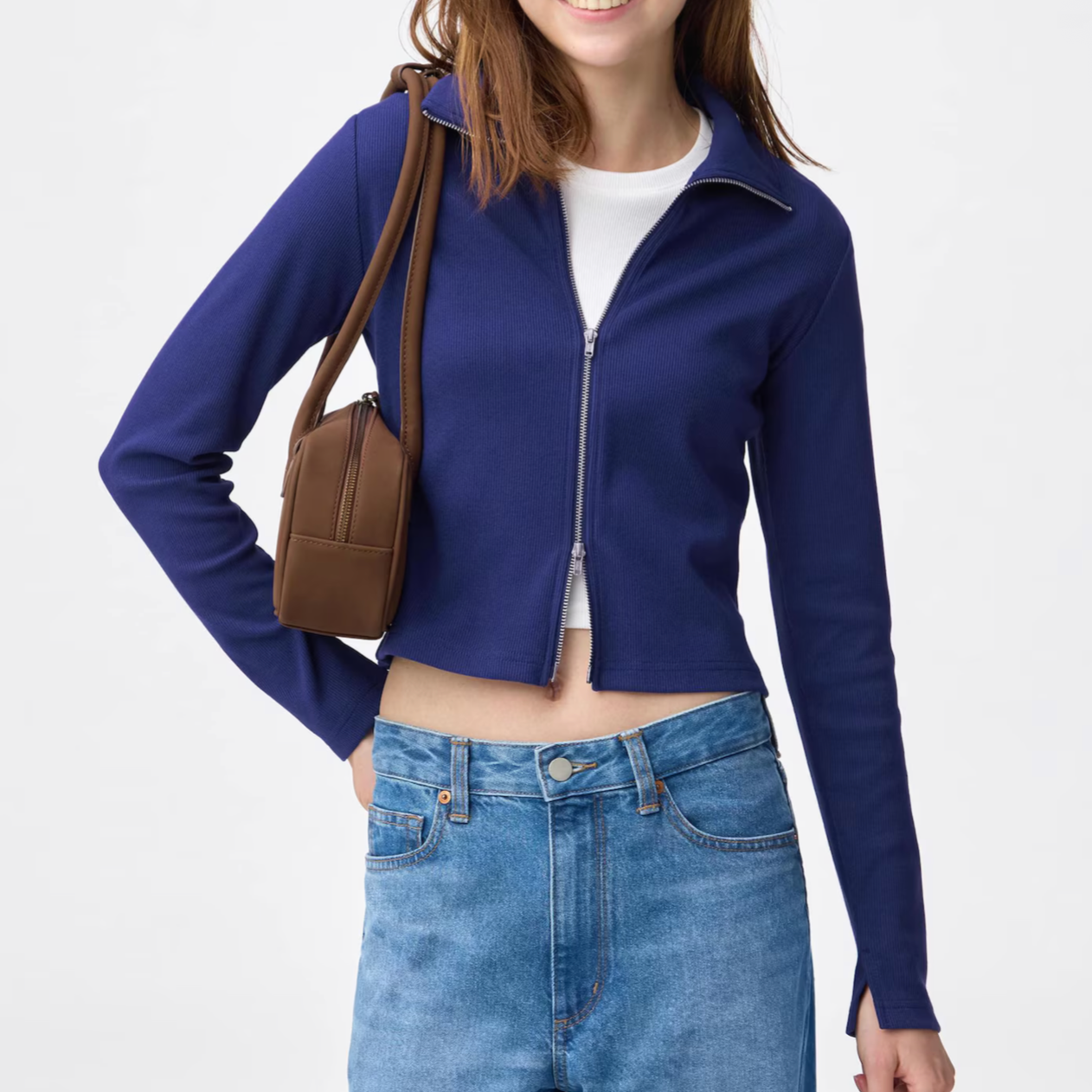 GU Ribbed Double Zip Cardigan