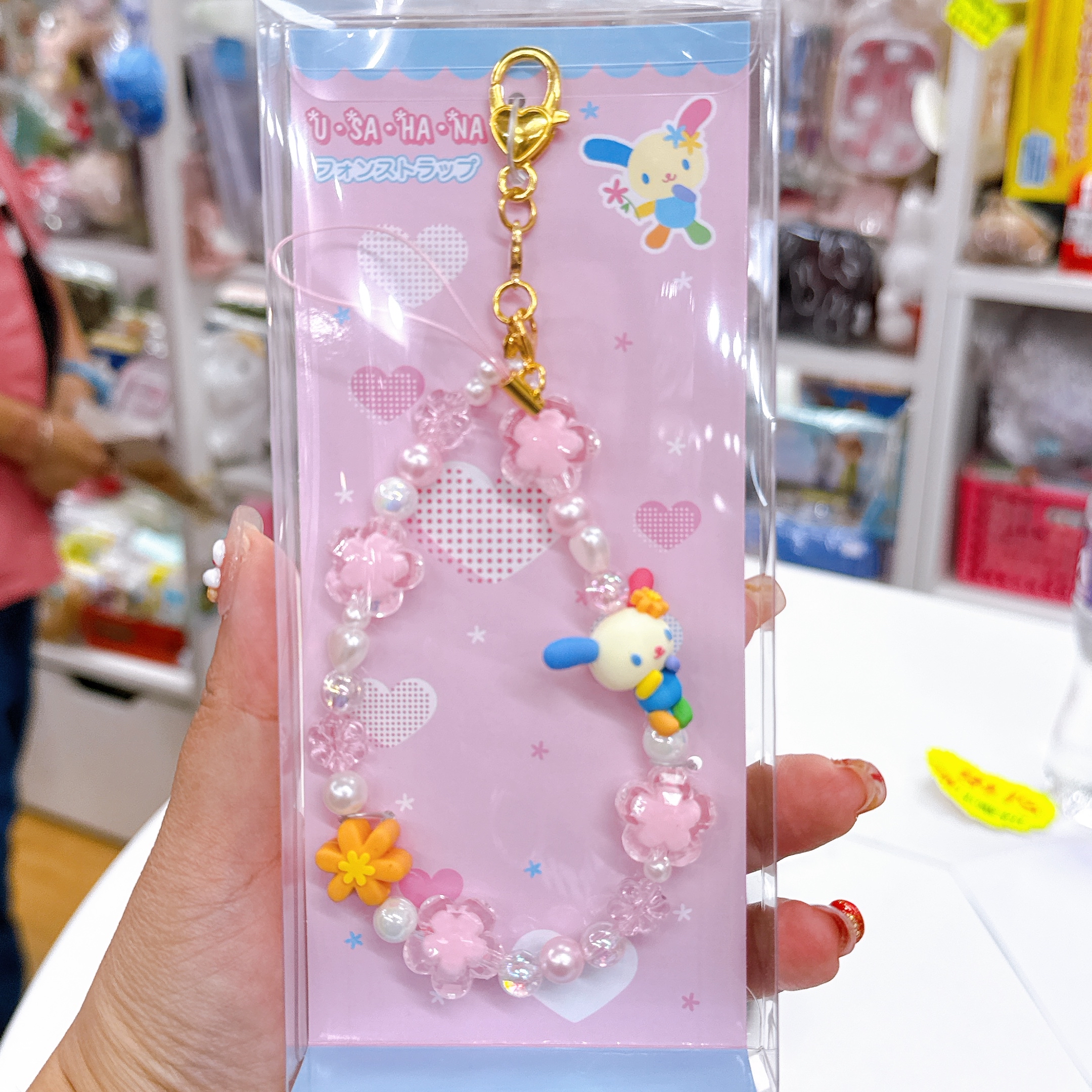 日本直送usahana 彩虹兔電話繩