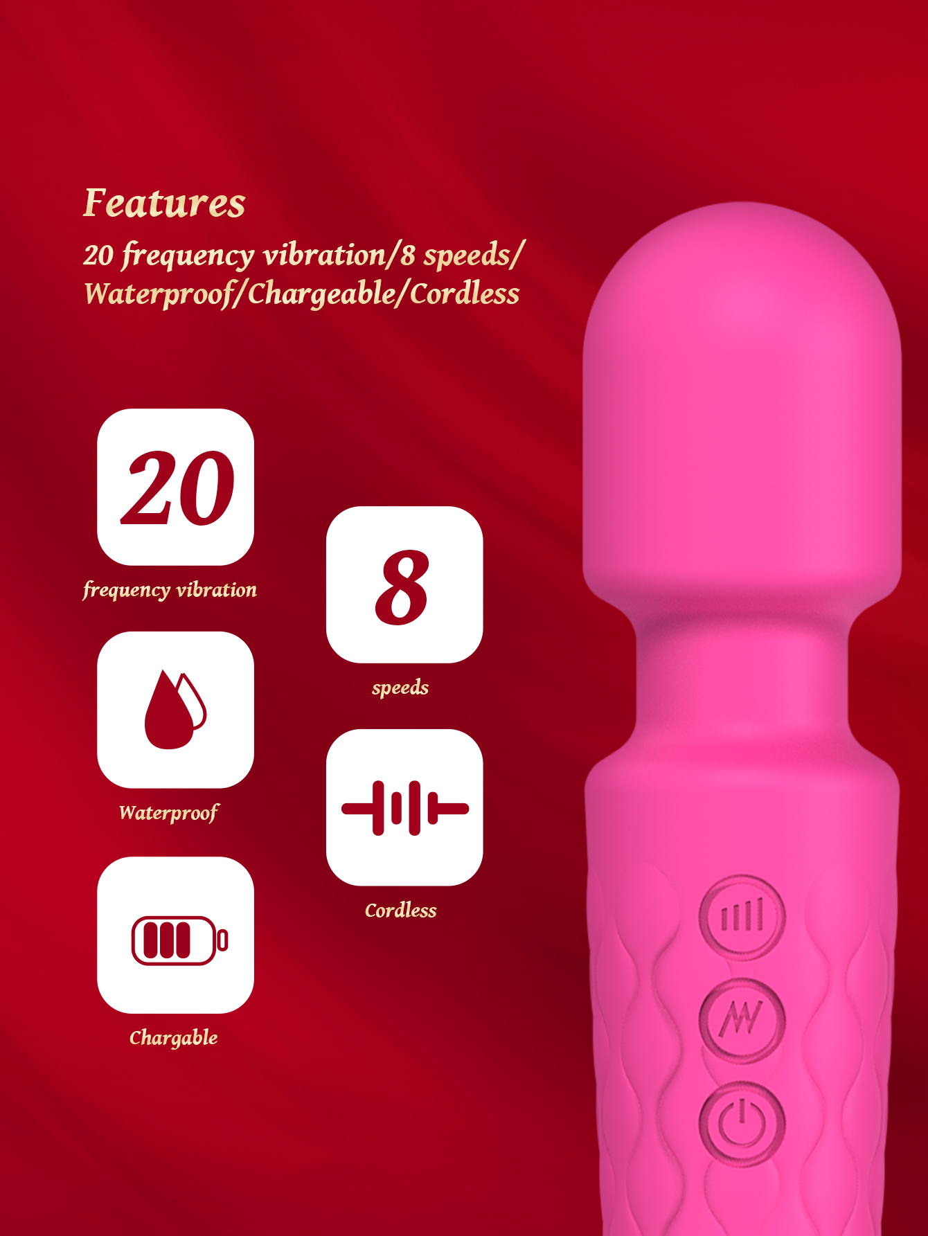 爆款振动棒女性成人性用品av棒情趣按摩棒玩具