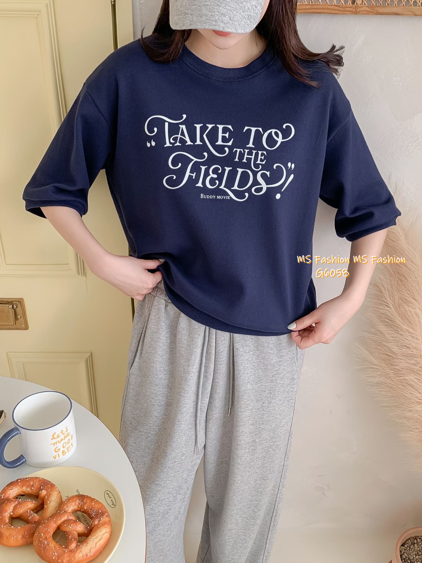 G6058 韓國🇰🇷拼色字母top