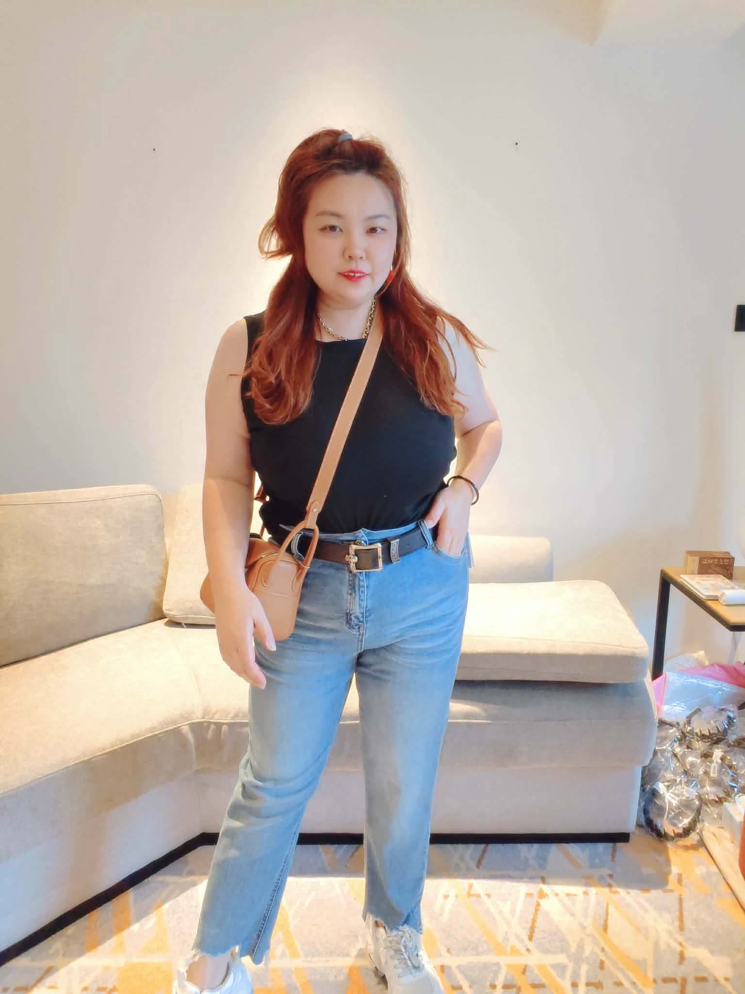 YPD05 6200 修身显瘦牛仔9分烟管裤 (附送腰带⚠️)