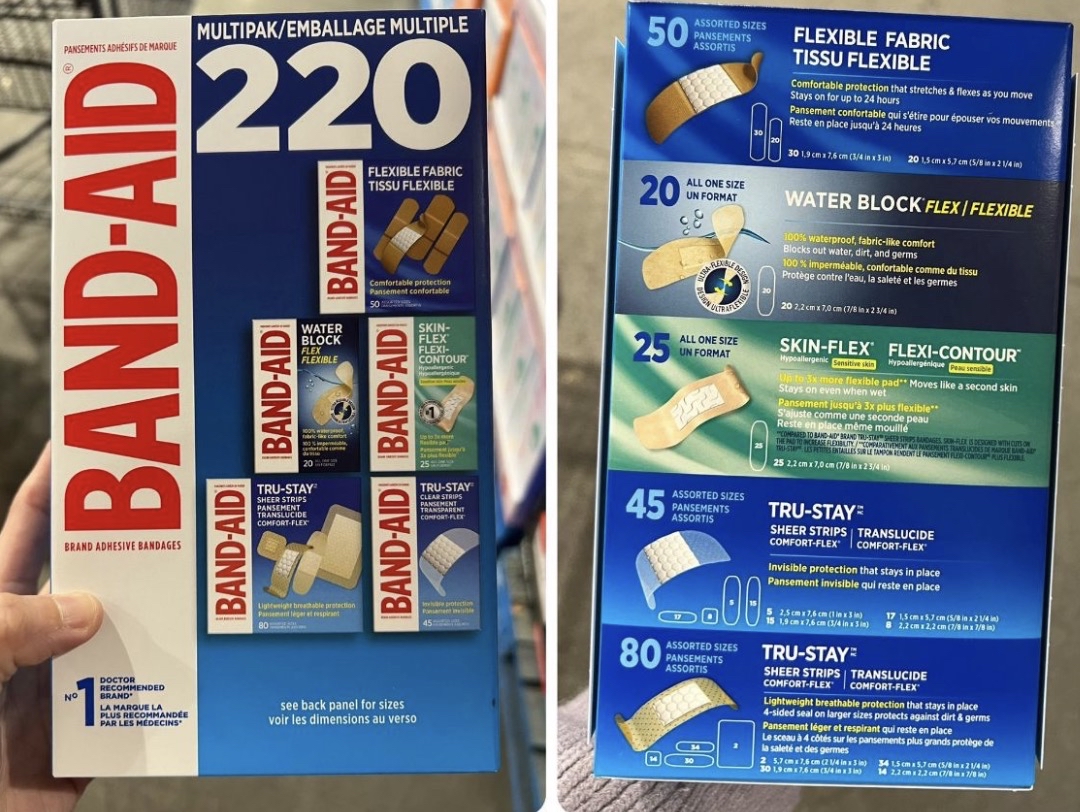 Band-Aid 萬用膠布套裝 (1盒220片)