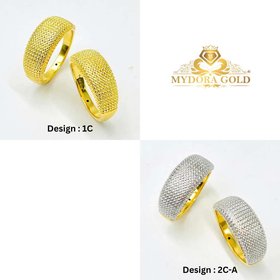 MYDORA Cincin Mini Siciliaa Diamond Cut (5G) l EMAS 916/22K