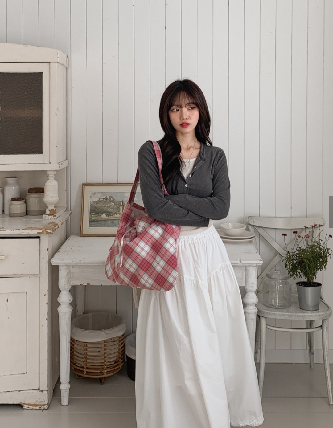 Atil Studio Cozy Check Shoulder Bag