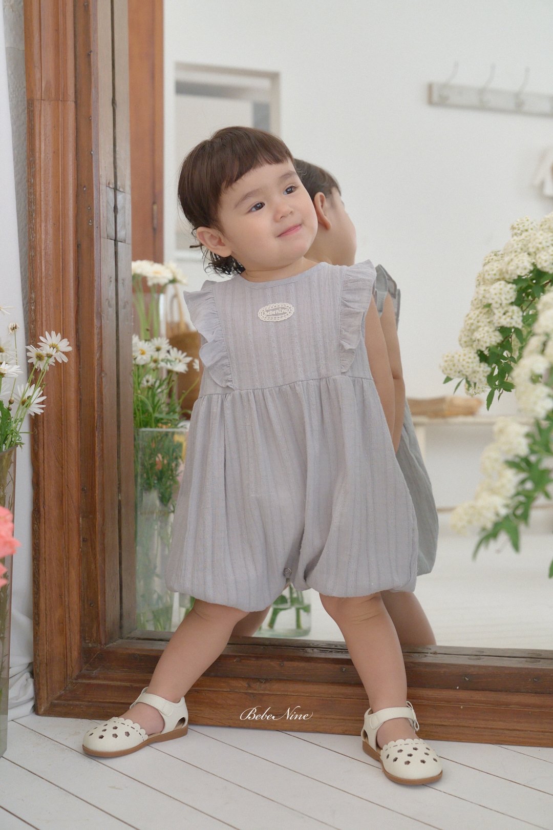 ☀️預訂 韓國直送☀️🇰🇷Bebenine兩色蕾絲標誌荷葉邊背心連身服